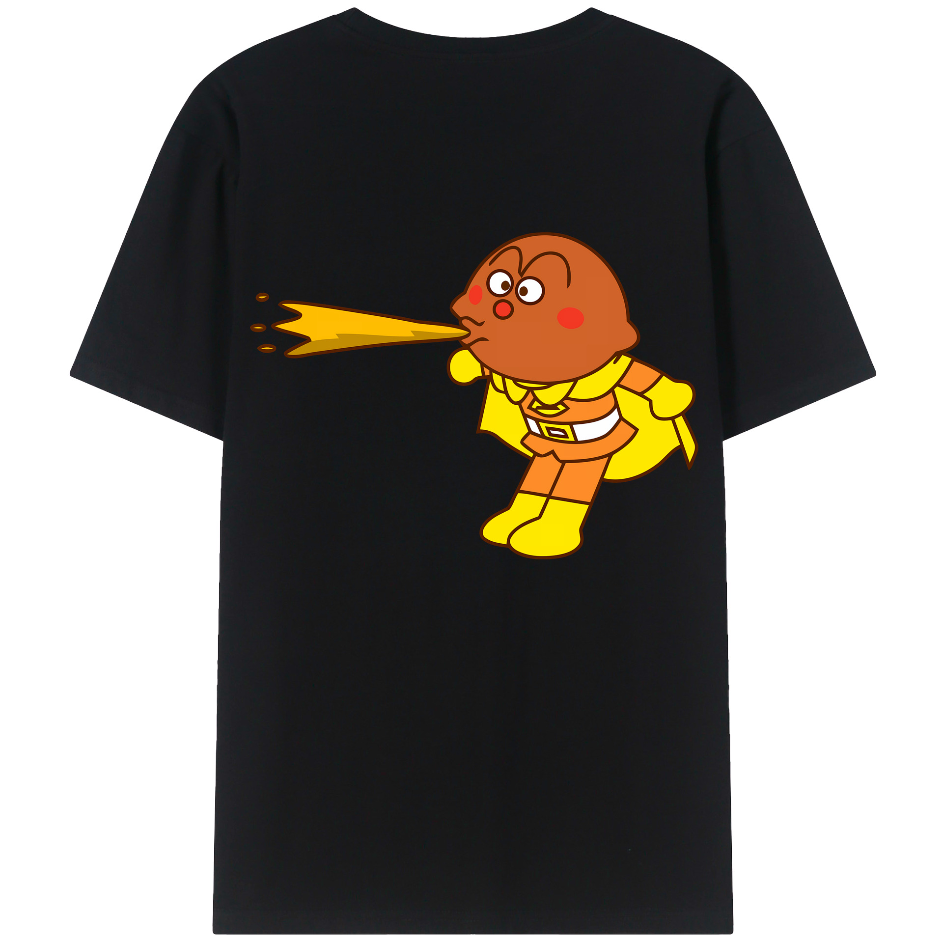（画像用） アンパンマン Anpanman 綿100％ メンズ半袖Tシャツ（バックプリント） 通気性
