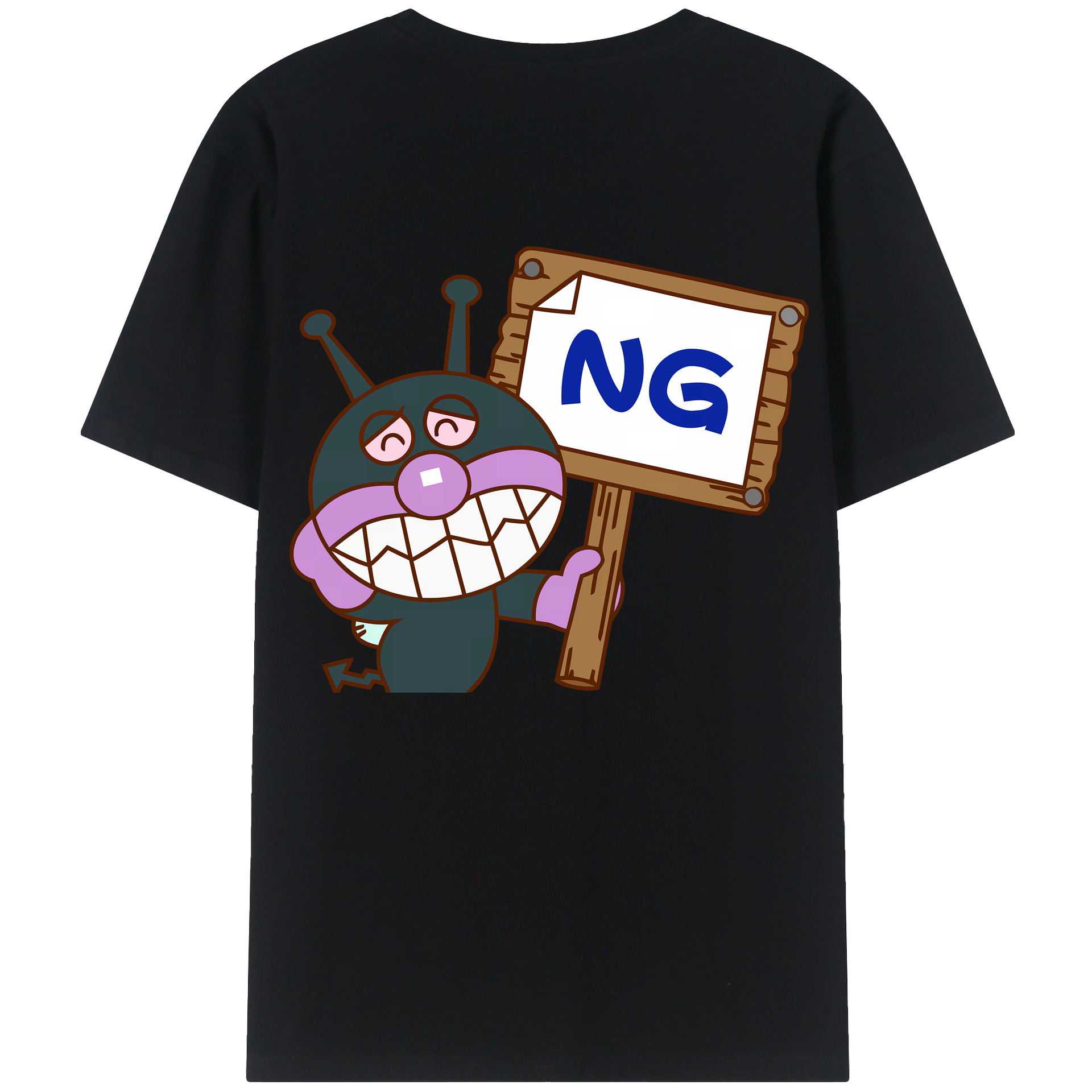 （画像用） アンパンマン Anpanman 綿100％ メンズ半袖Tシャツ（バックプリント） 通気性