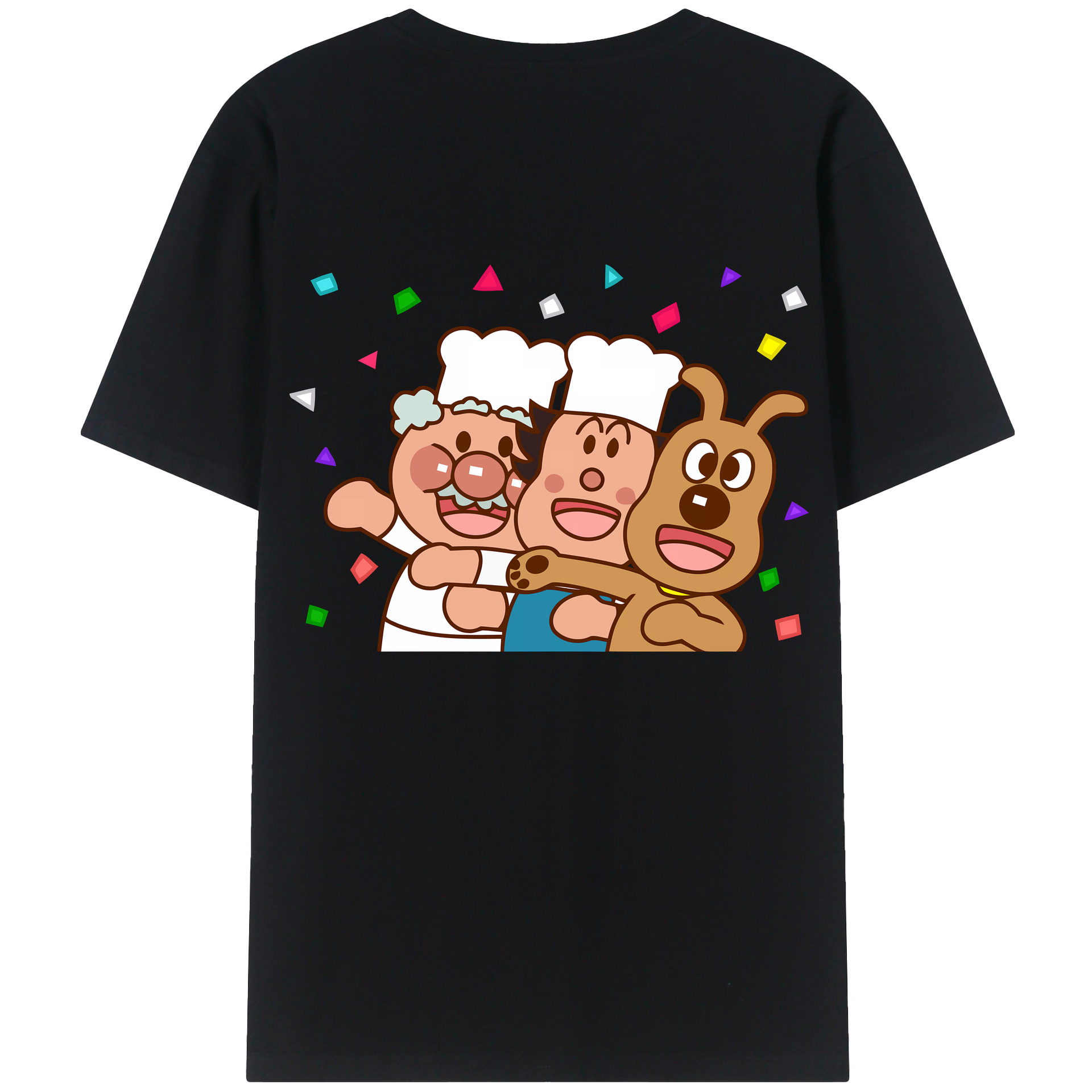 （画像用） アンパンマン Anpanman 綿100％ メンズ半袖Tシャツ（バックプリント） 通気性