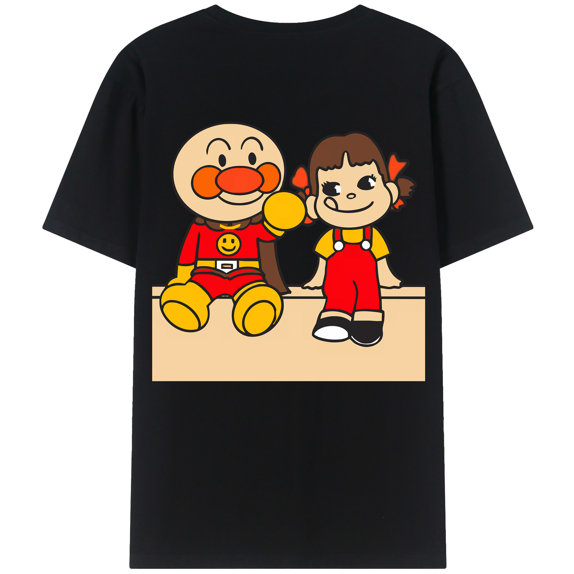 （画像用） アンパンマン Anpanman 綿100％ メンズ半袖Tシャツ（バックプリント） 通気性