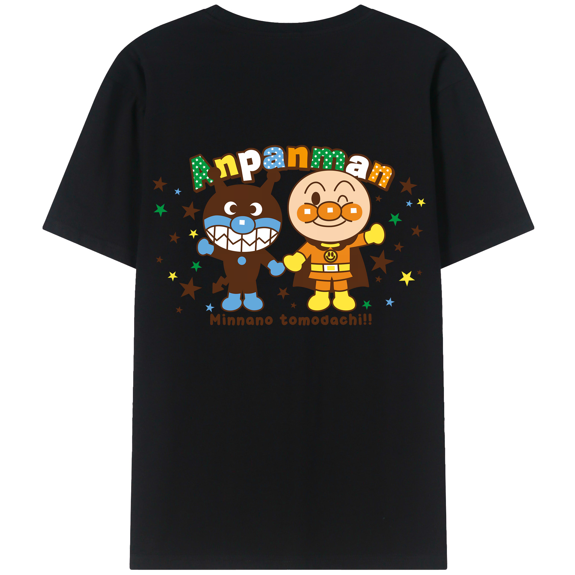 （画像用） アンパンマン Anpanman 綿100％ メンズ半袖Tシャツ（バックプリント） 通気性