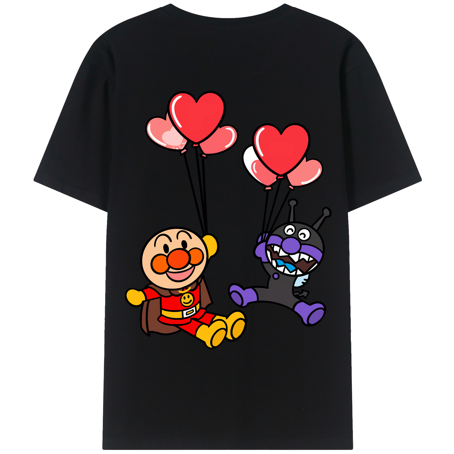 （画像用） アンパンマン Anpanman 綿100％ メンズ半袖Tシャツ（バックプリント） 通気性