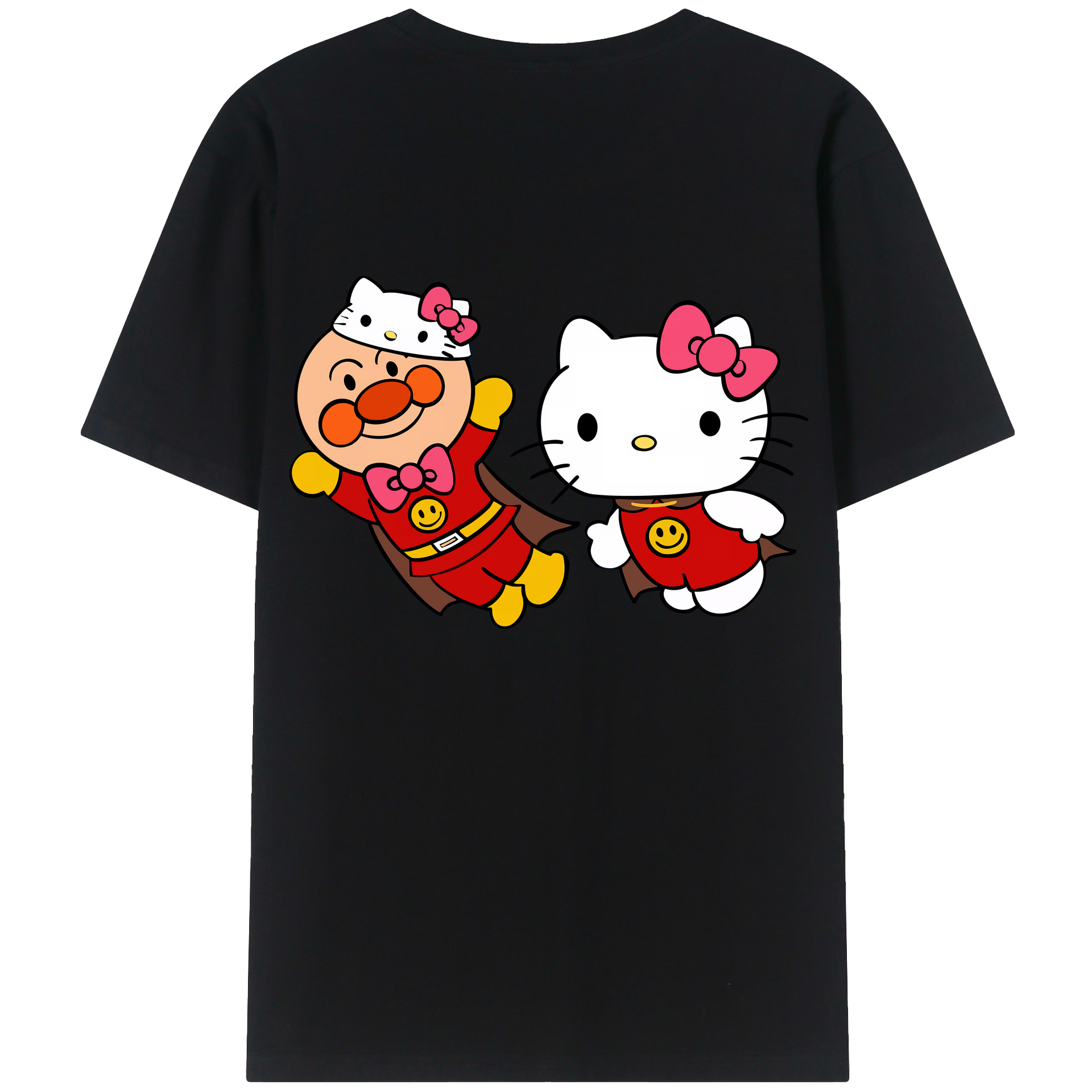 （画像用） アンパンマン Anpanman 綿100％ メンズ半袖Tシャツ（バックプリント） 通気性