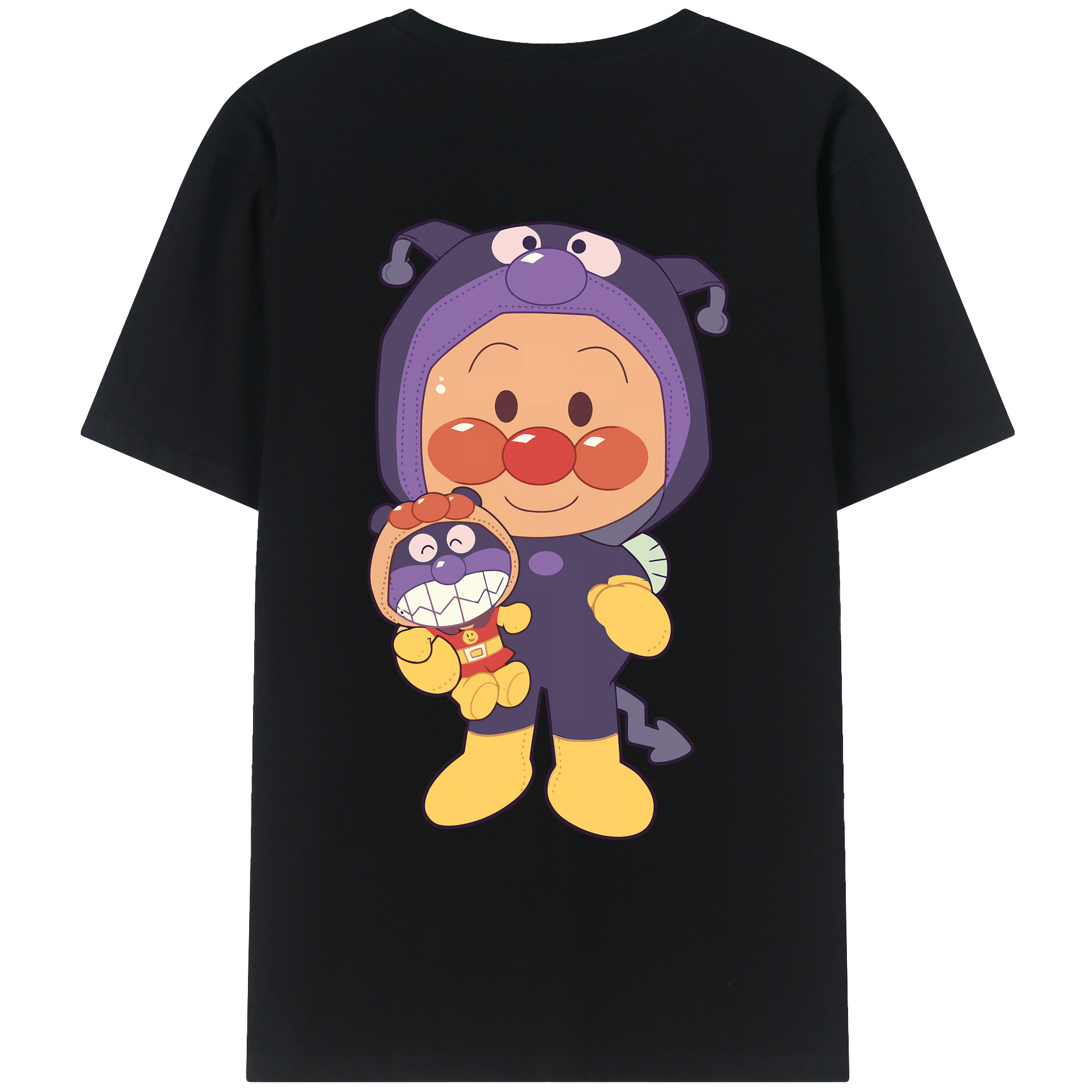（画像用） アンパンマン Anpanman 綿100％ メンズ半袖Tシャツ（バックプリント） 通気性