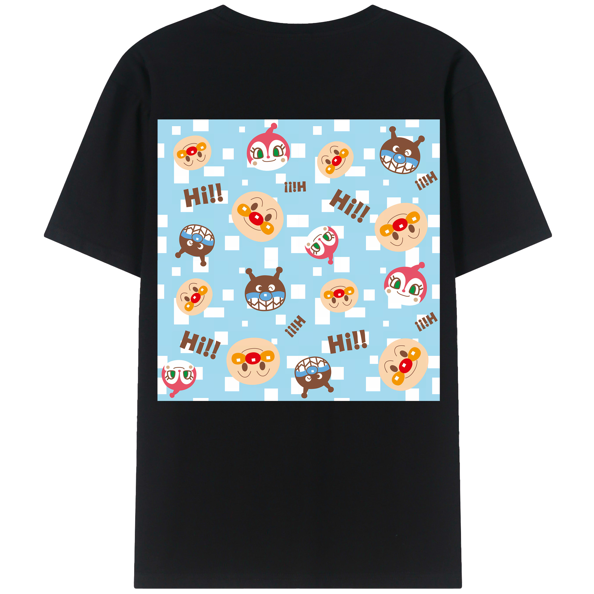 （画像用） アンパンマン Anpanman 綿100％ メンズ半袖Tシャツ（バックプリント） 通気性