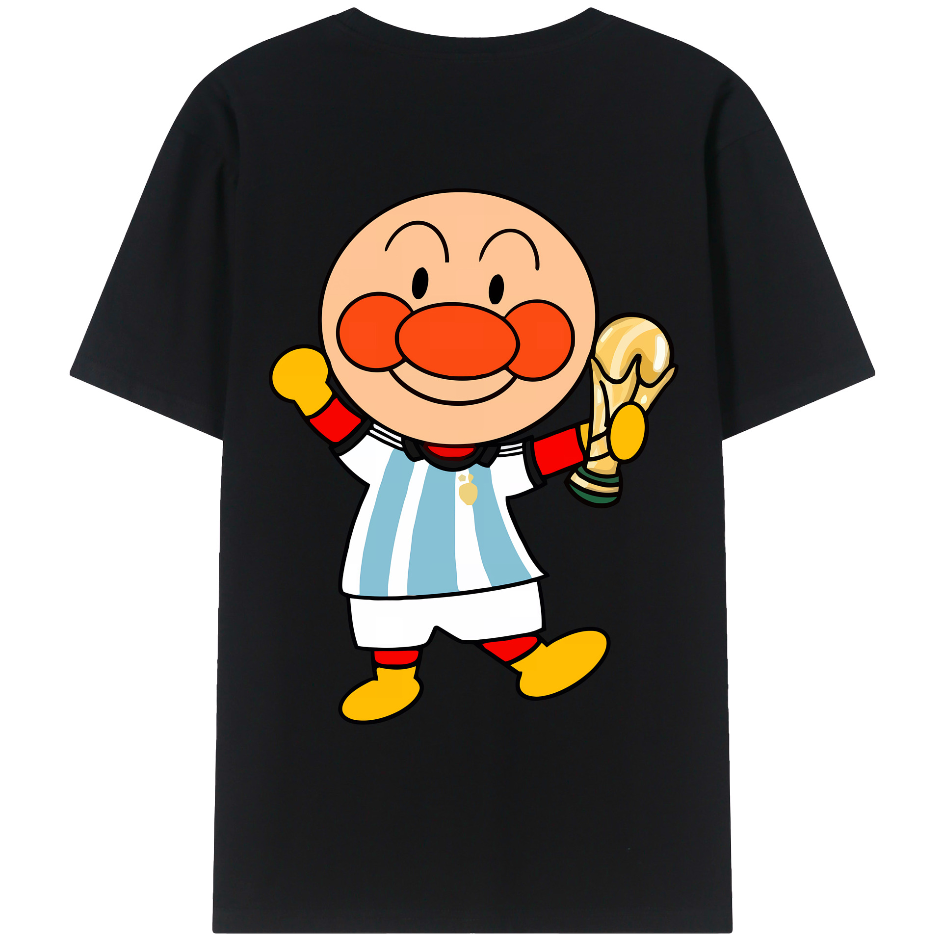 （画像用） アンパンマン Anpanman 綿100％ メンズ半袖Tシャツ（バックプリント） 通気性