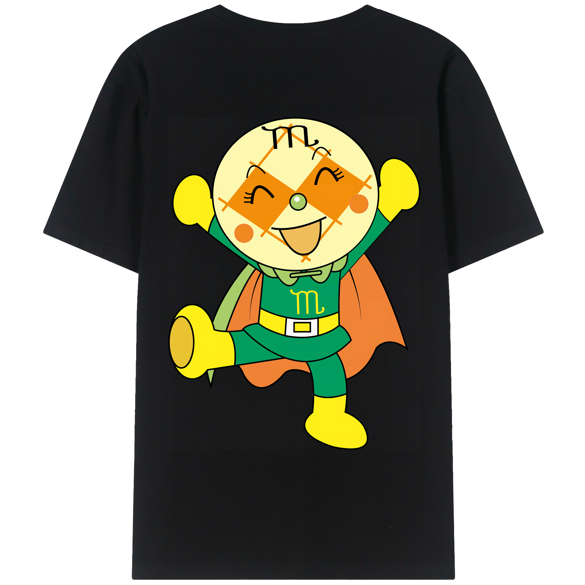 （画像用） アンパンマン Anpanman 綿100％ メンズ半袖Tシャツ（バックプリント） 通気性
