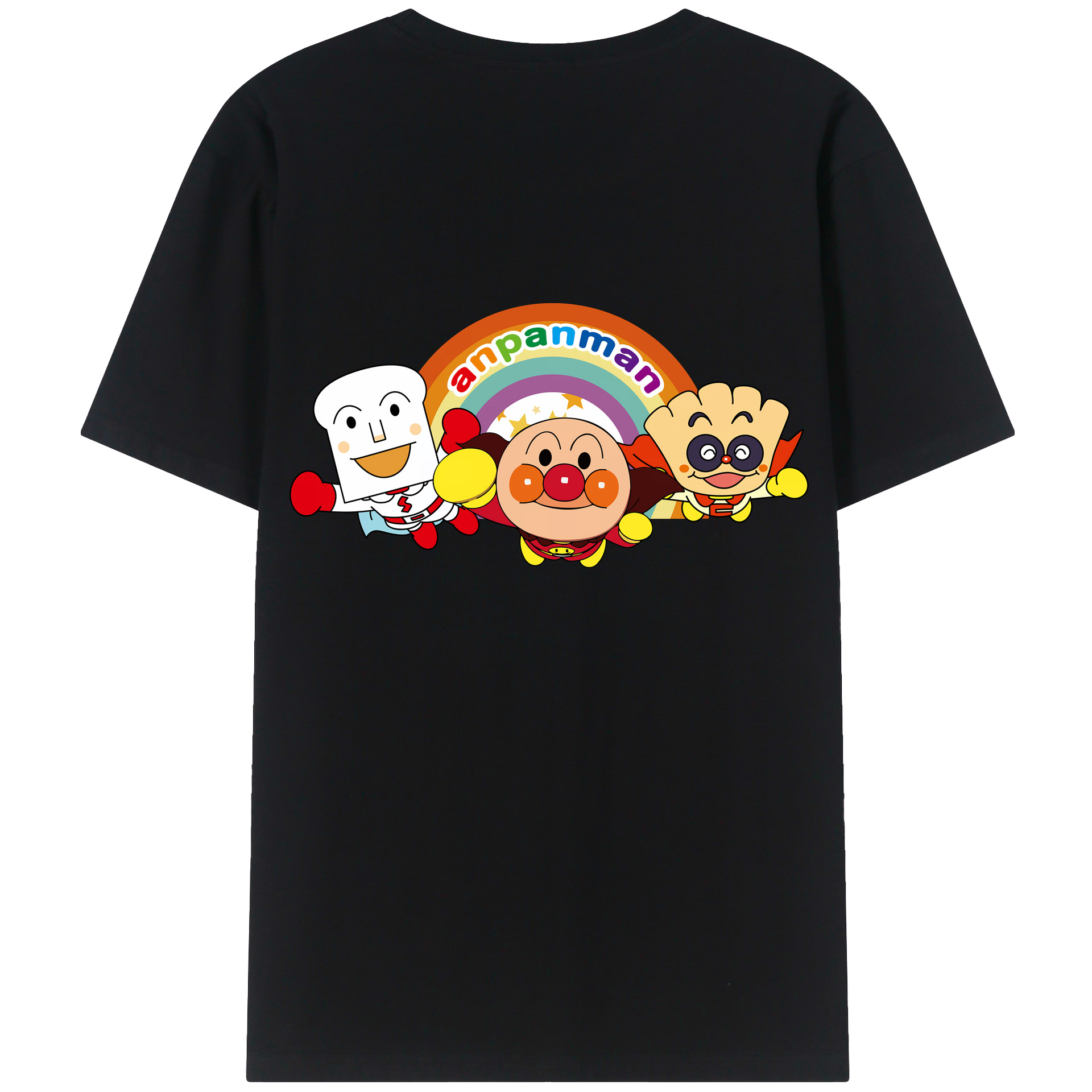 （画像用） アンパンマン Anpanman 綿100％ メンズ半袖Tシャツ（バックプリント） 通気性