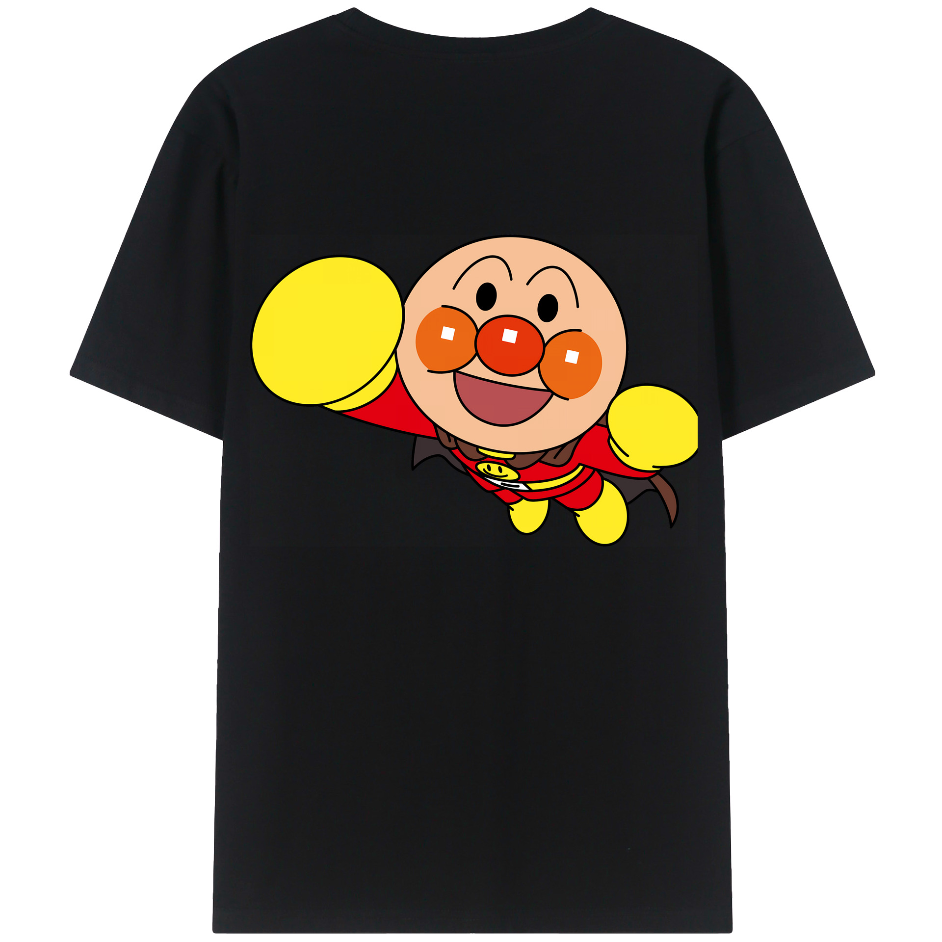 （画像用） アンパンマン Anpanman 綿100％ メンズ半袖Tシャツ（バックプリント） 通気性