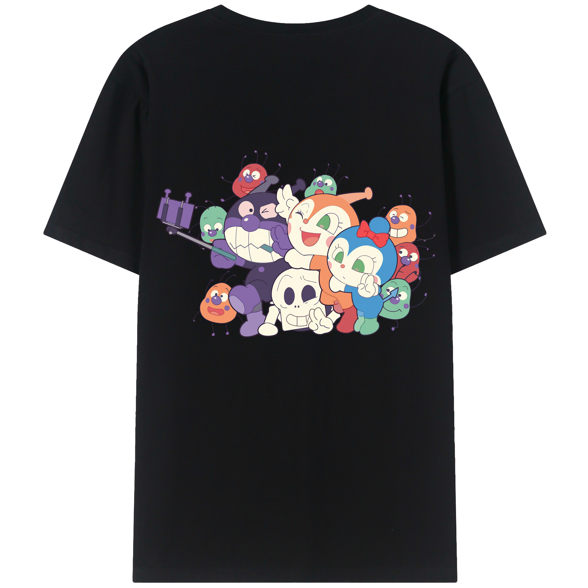 （画像用） アンパンマン Anpanman 綿100％ メンズ半袖Tシャツ（バックプリント） 通気性