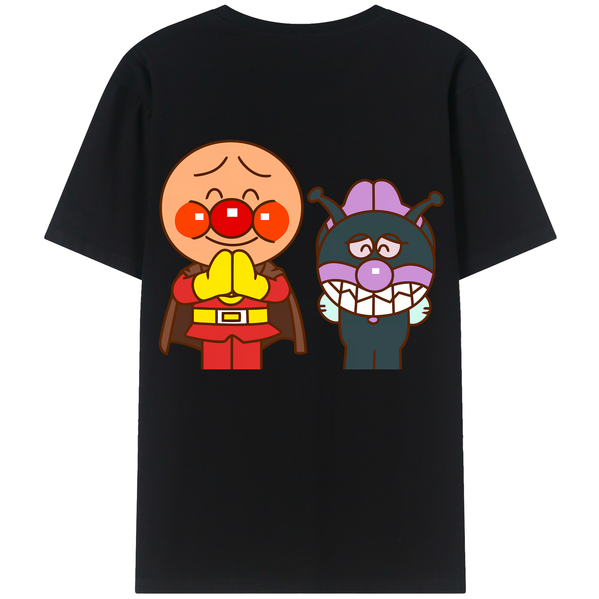 （画像用） アンパンマン Anpanman 綿100％ メンズ半袖Tシャツ（バックプリント） 通気性