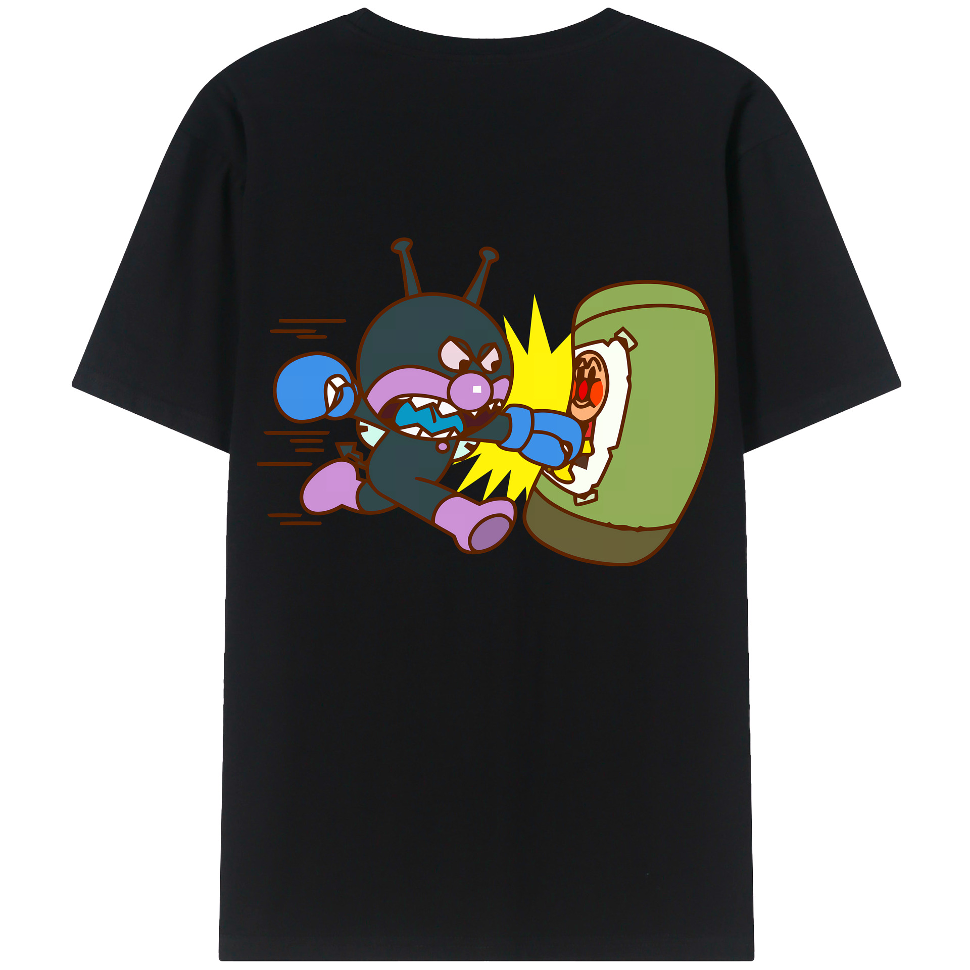 （画像用） アンパンマン Anpanman 綿100％ メンズ半袖Tシャツ（バックプリント） 通気性