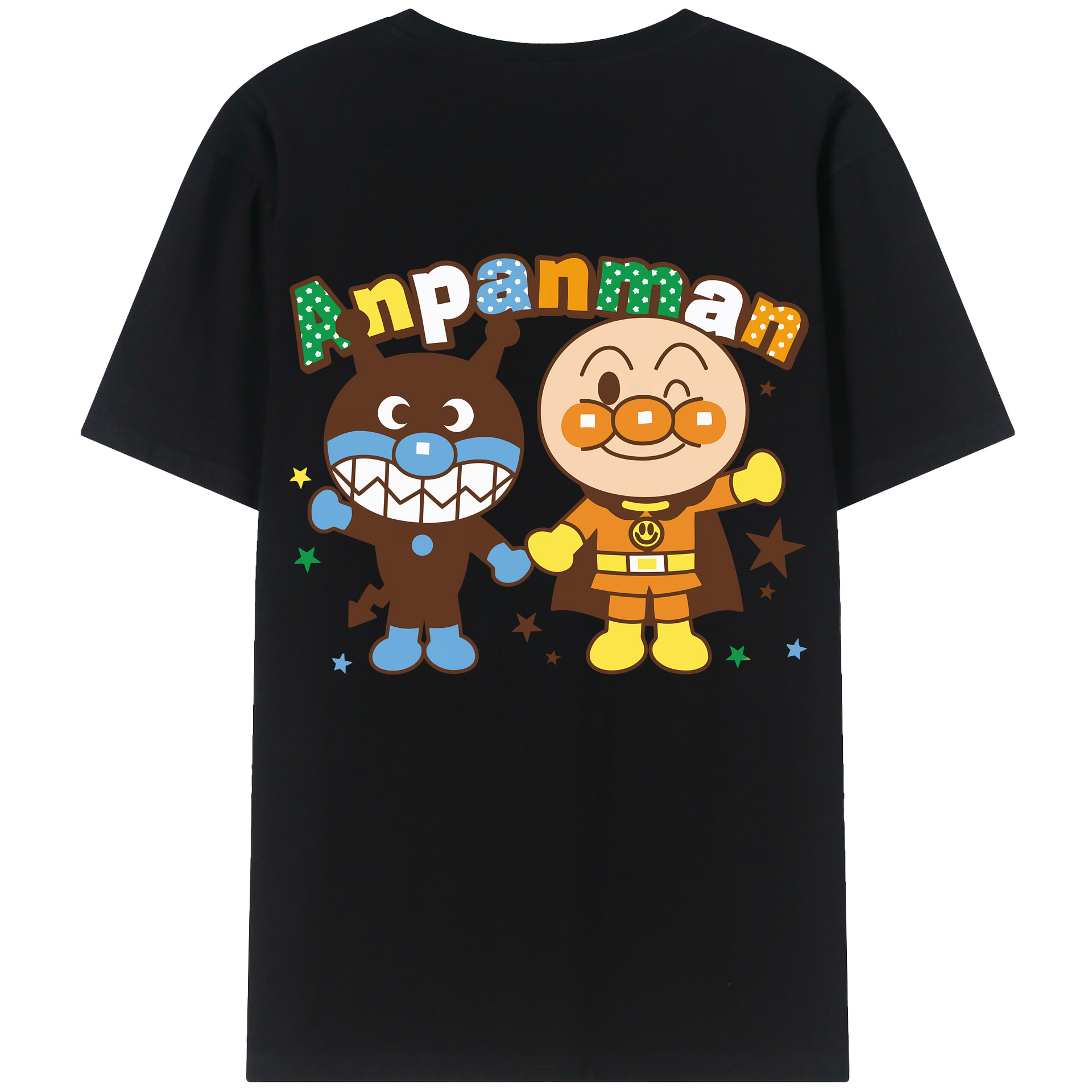 （画像用） アンパンマン Anpanman 綿100％ メンズ半袖Tシャツ（バックプリント） 通気性