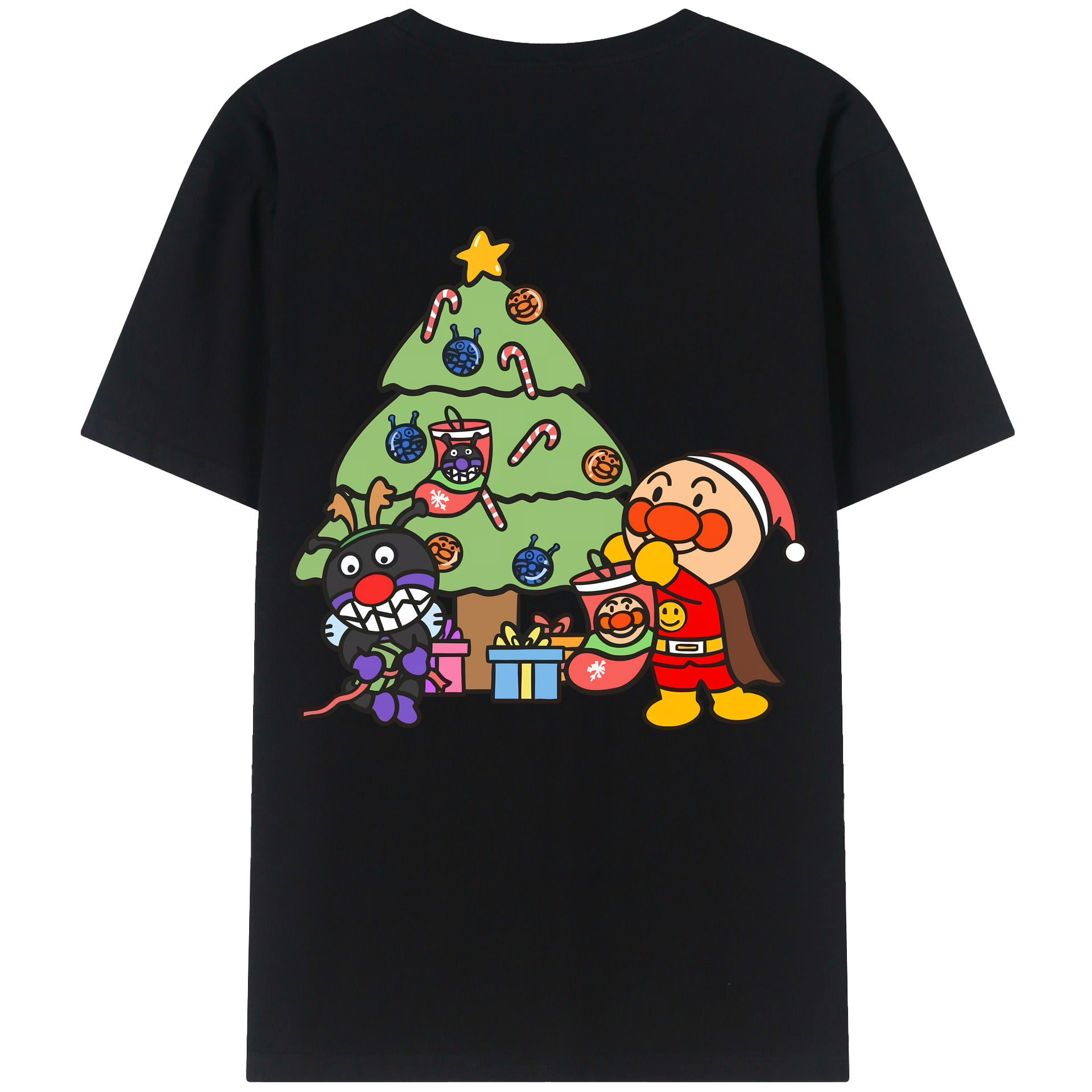 （画像用） アンパンマン Anpanman 綿100％ メンズ半袖Tシャツ（バックプリント） 通気性