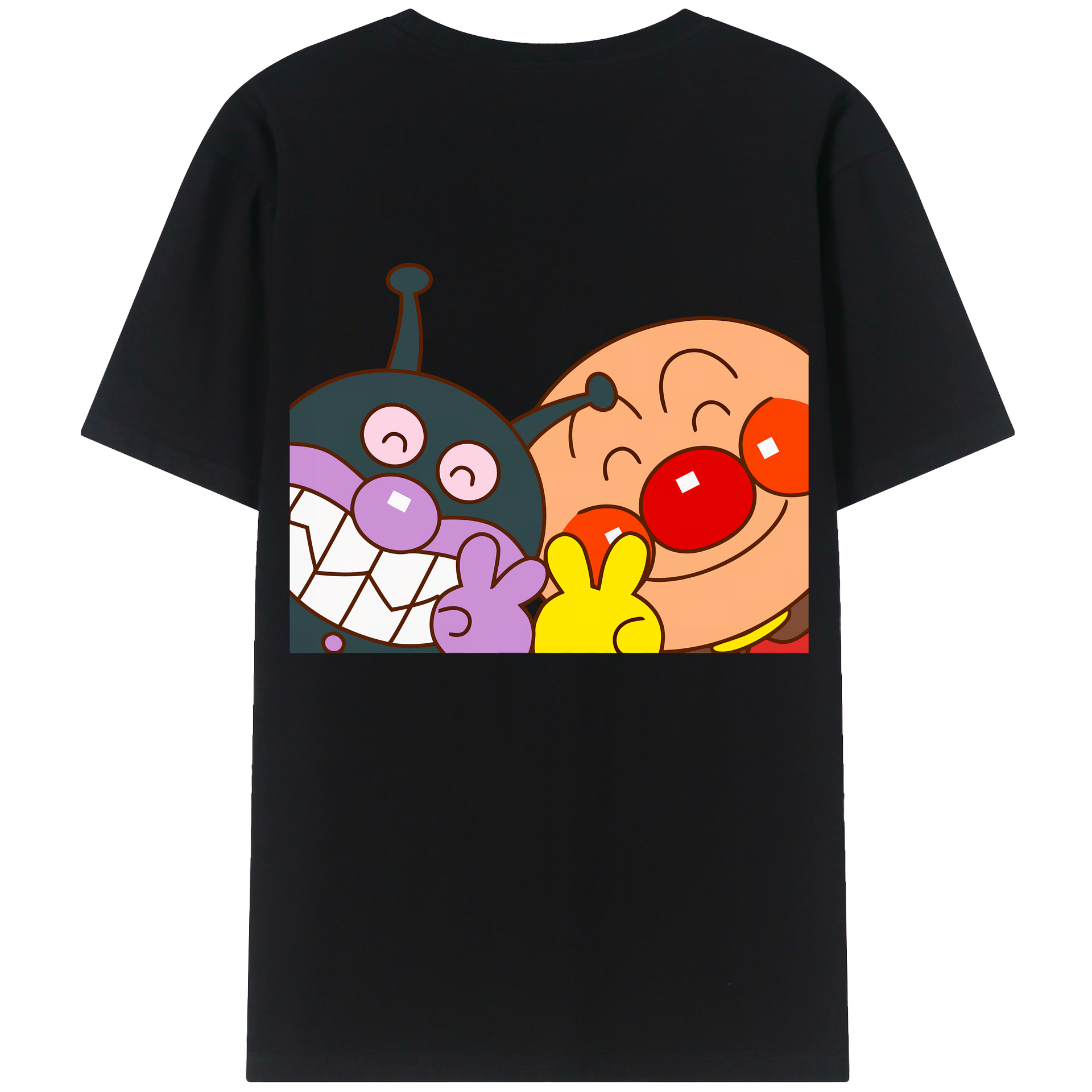 （画像用） アンパンマン Anpanman 綿100％ メンズ半袖Tシャツ（バックプリント） 通気性
