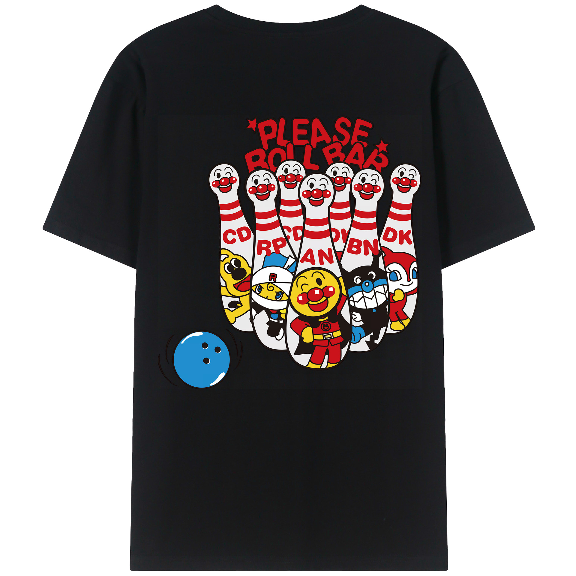 （画像用） アンパンマン Anpanman 綿100％ メンズ半袖Tシャツ（バックプリント） 通気性