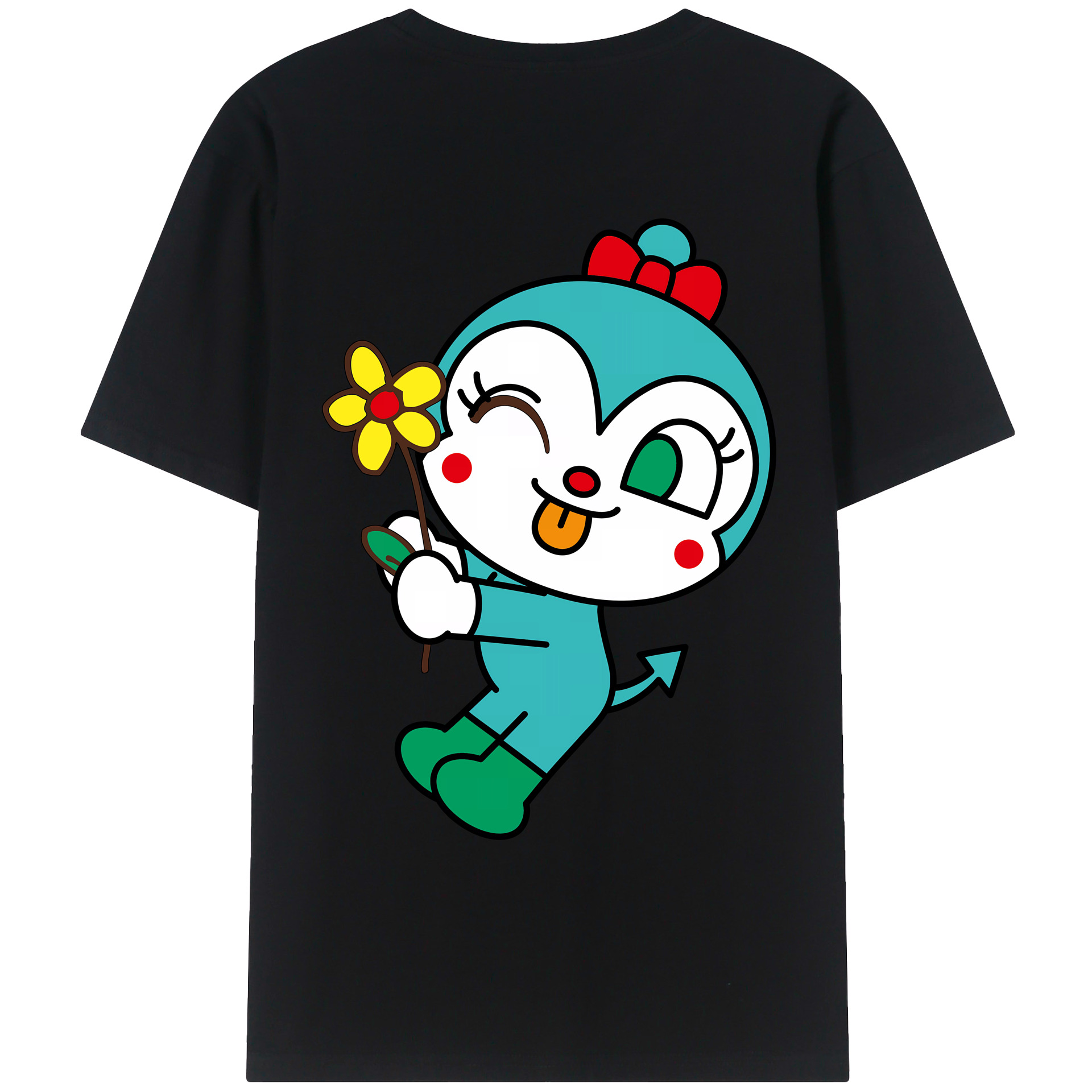 （画像用） アンパンマン Anpanman 綿100％ メンズ半袖Tシャツ（バックプリント） 通気性