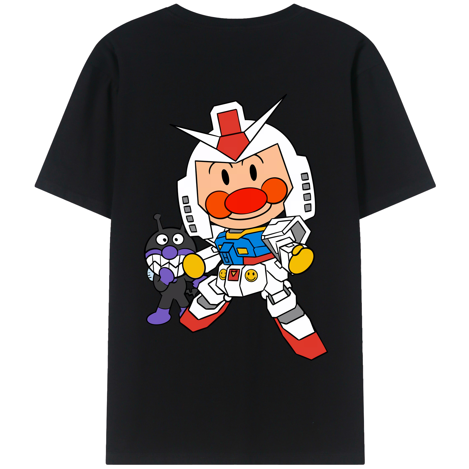 （画像用） アンパンマン Anpanman 綿100％ メンズ半袖Tシャツ（バックプリント） 通気性