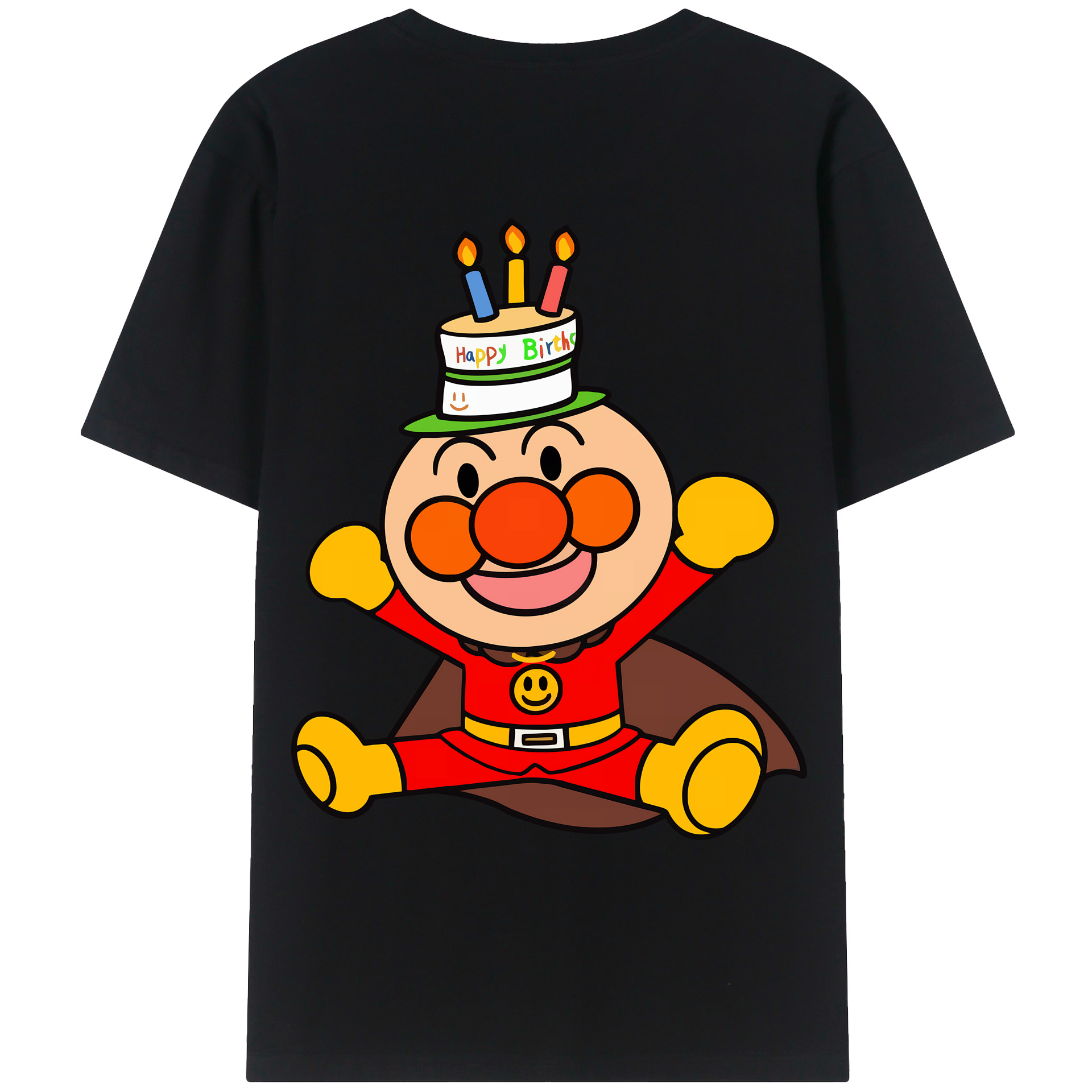 （画像用） アンパンマン Anpanman 綿100％ メンズ半袖Tシャツ（バックプリント） 通気性