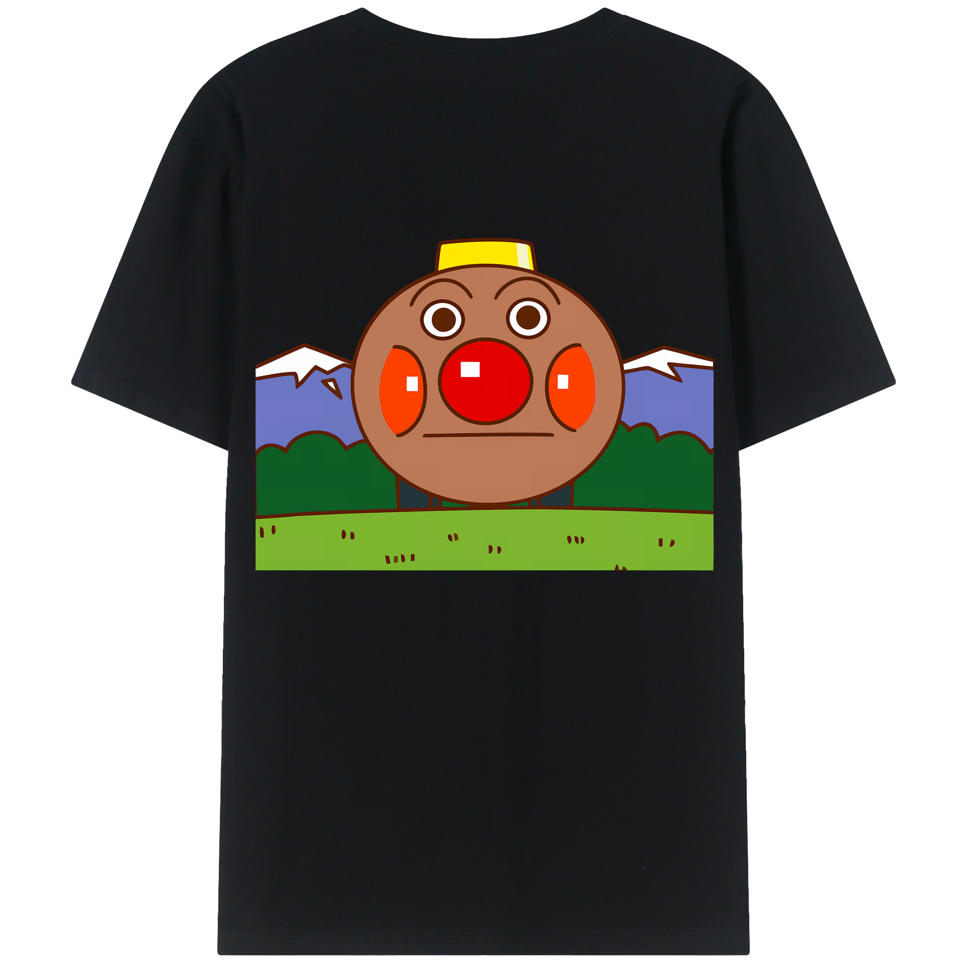 （画像用） アンパンマン Anpanman 綿100％ メンズ半袖Tシャツ（バックプリント） 通気性