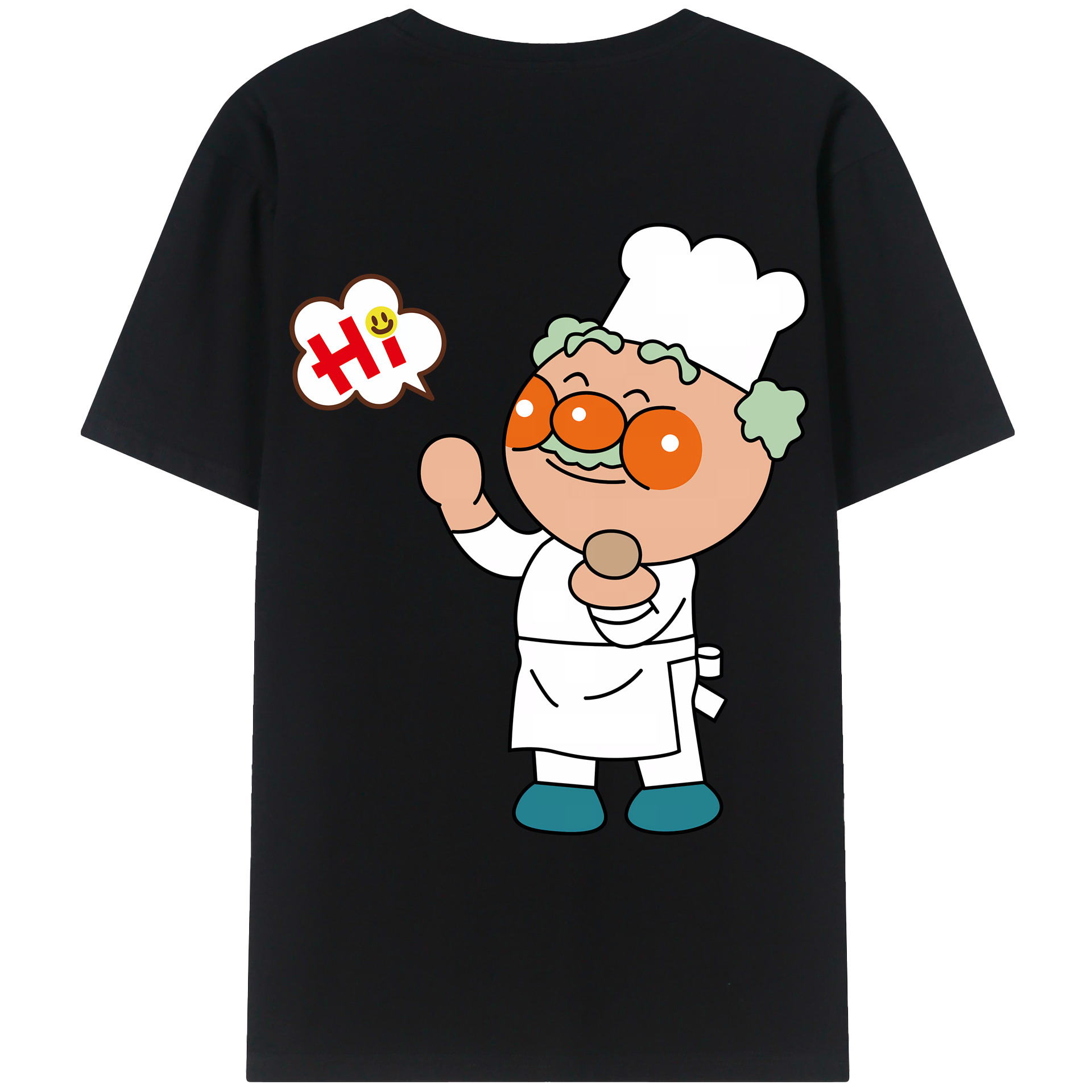 （画像用） アンパンマン Anpanman 綿100％ メンズ半袖Tシャツ（バックプリント） 通気性