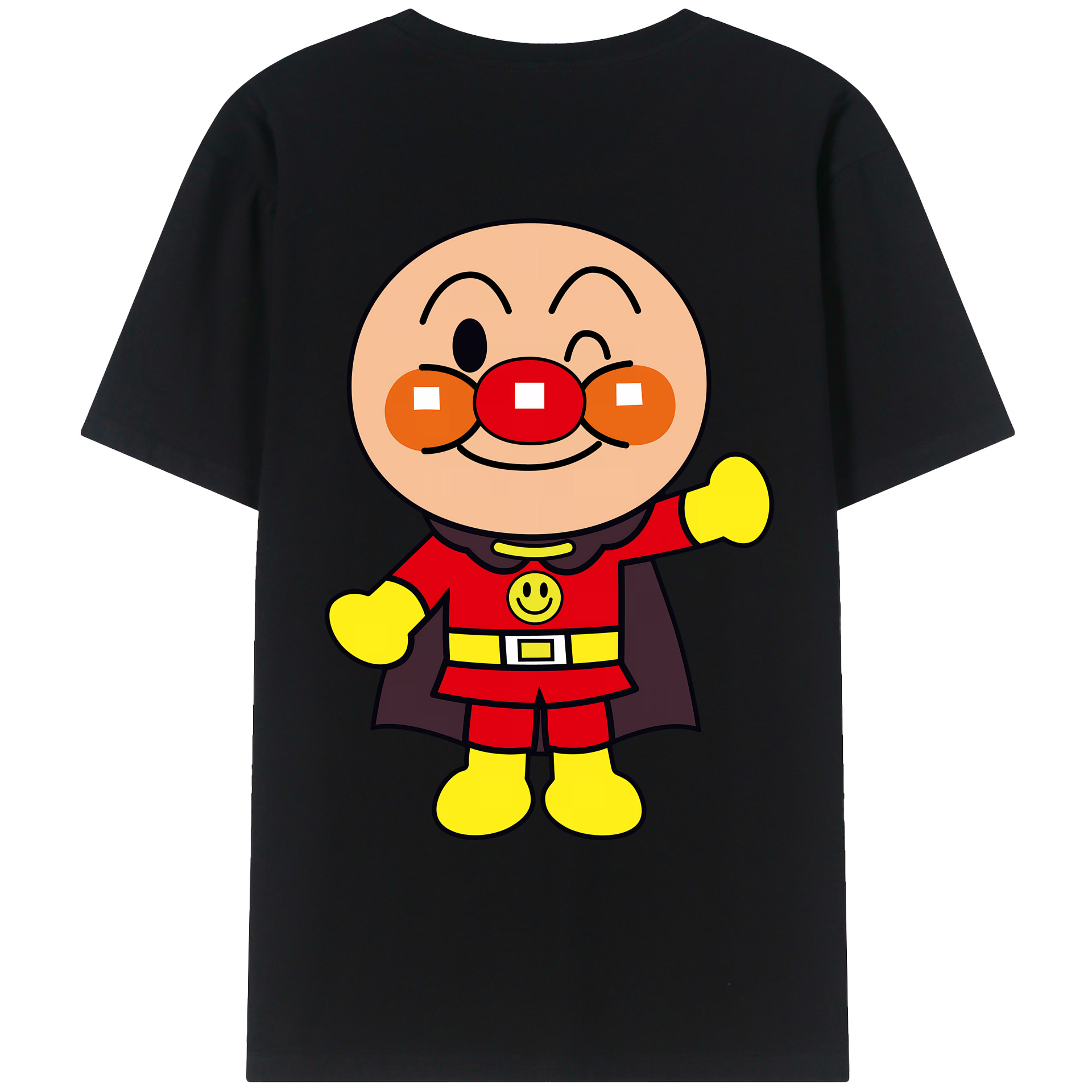 （画像用） アンパンマン Anpanman 綿100％ メンズ半袖Tシャツ（バックプリント） 通気性