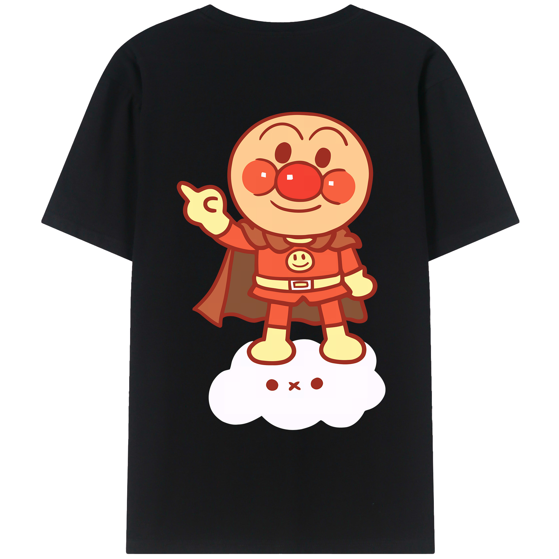 （画像用） アンパンマン Anpanman 綿100％ メンズ半袖Tシャツ（バックプリント） 通気性