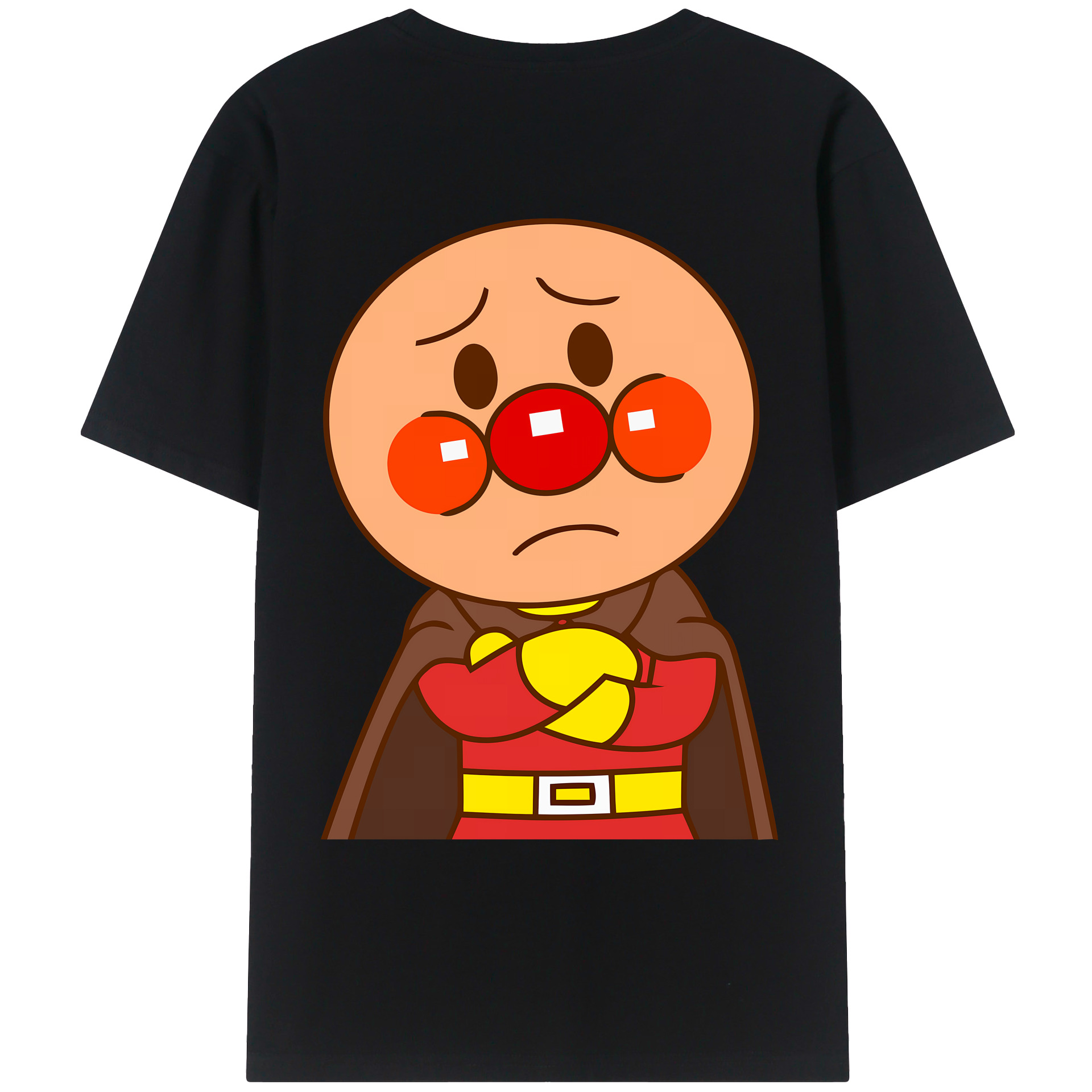 （画像用） アンパンマン Anpanman 綿100％ メンズ半袖Tシャツ（バックプリント） 通気性