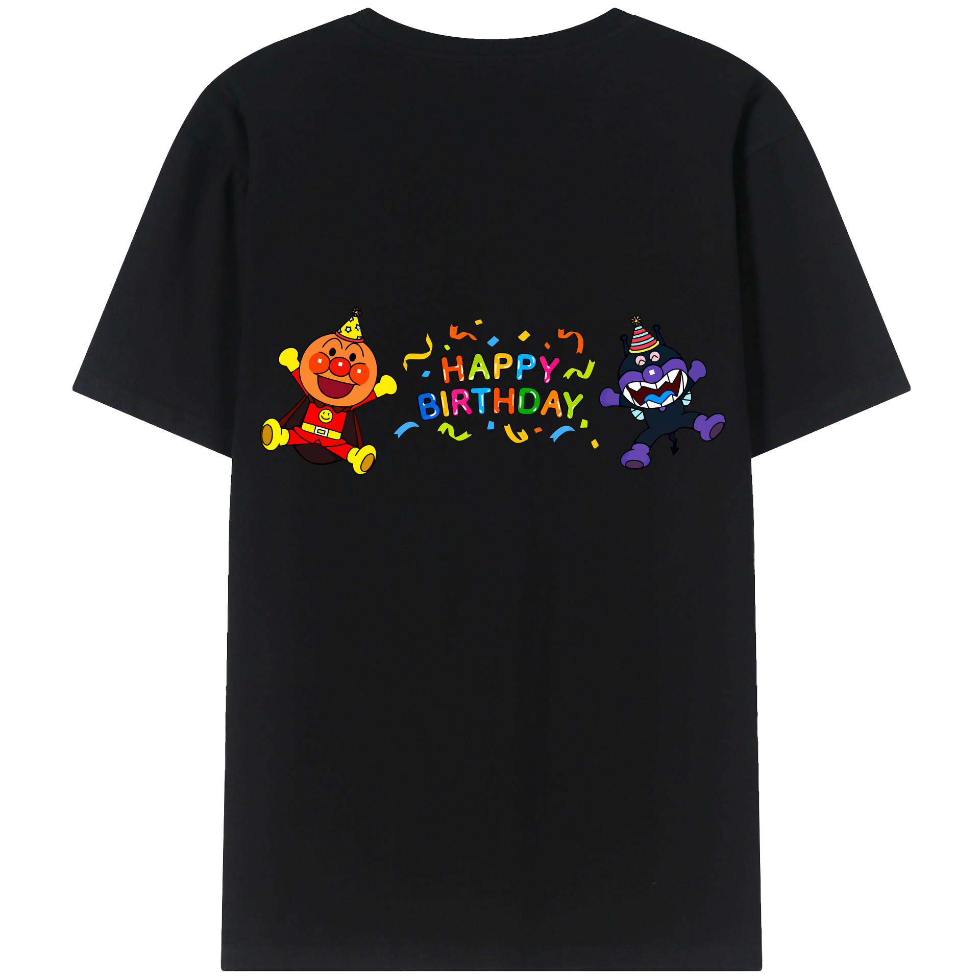 （画像用） アンパンマン Anpanman 綿100％ メンズ半袖Tシャツ（バックプリント） 通気性