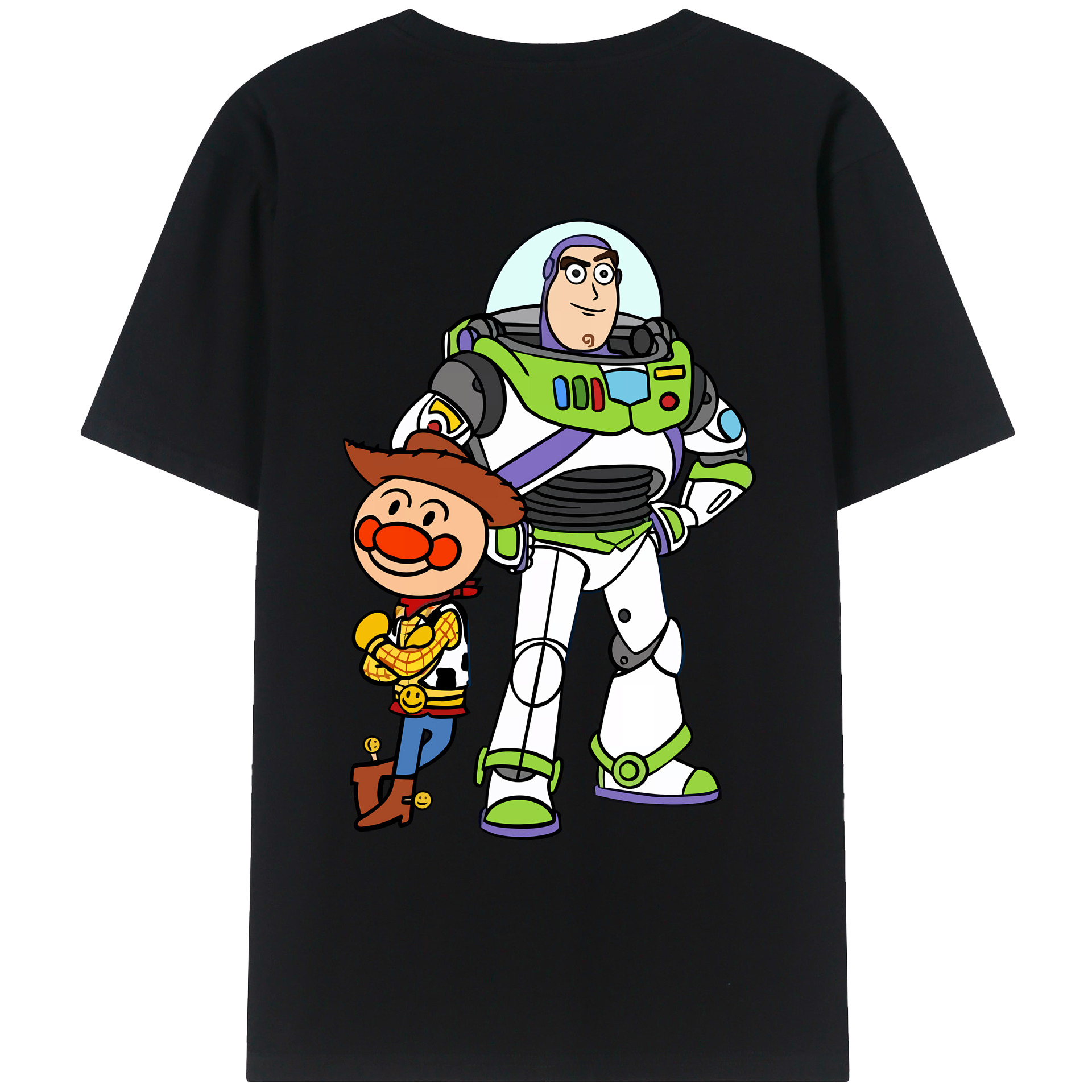 （画像用） アンパンマン Anpanman 綿100％ メンズ半袖Tシャツ（バックプリント） 通気性
