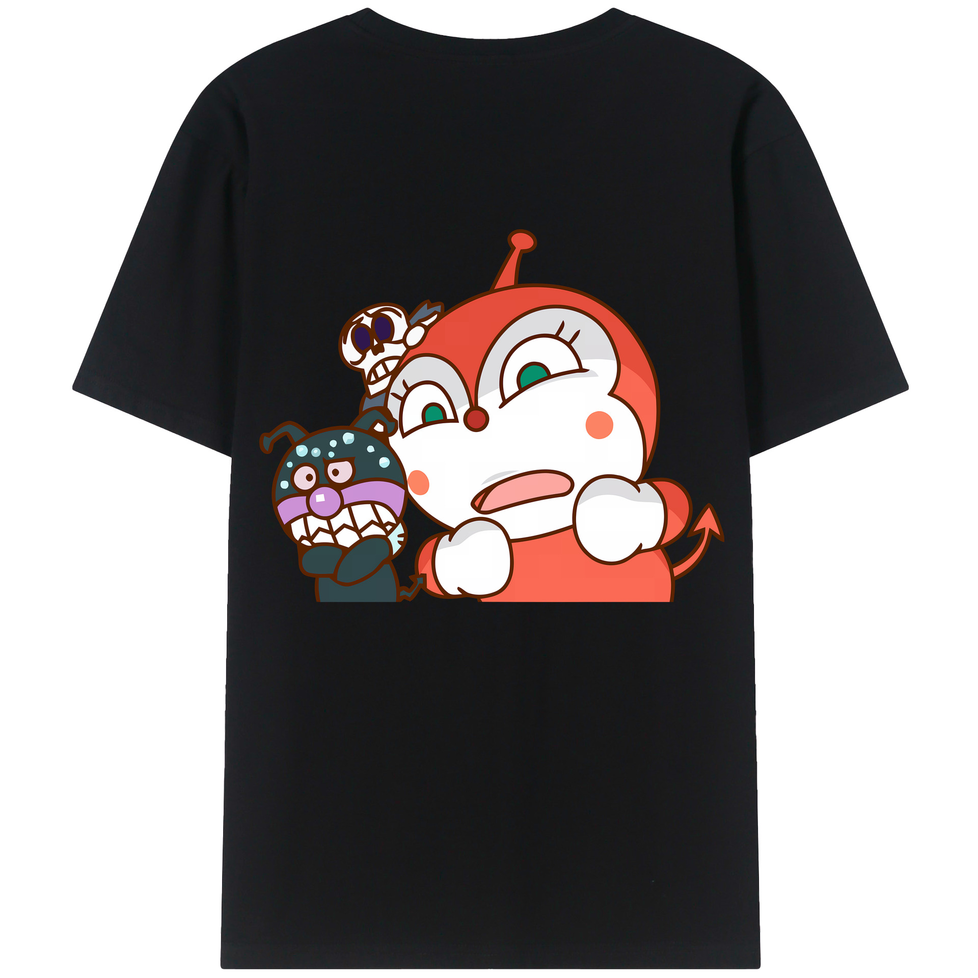 （画像用） アンパンマン Anpanman 綿100％ メンズ半袖Tシャツ（バックプリント） 通気性