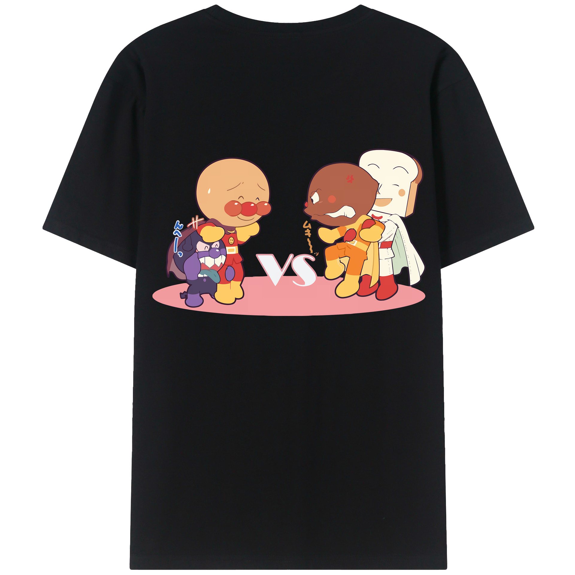 （画像用） アンパンマン Anpanman 綿100％ メンズ半袖Tシャツ（バックプリント） 通気性