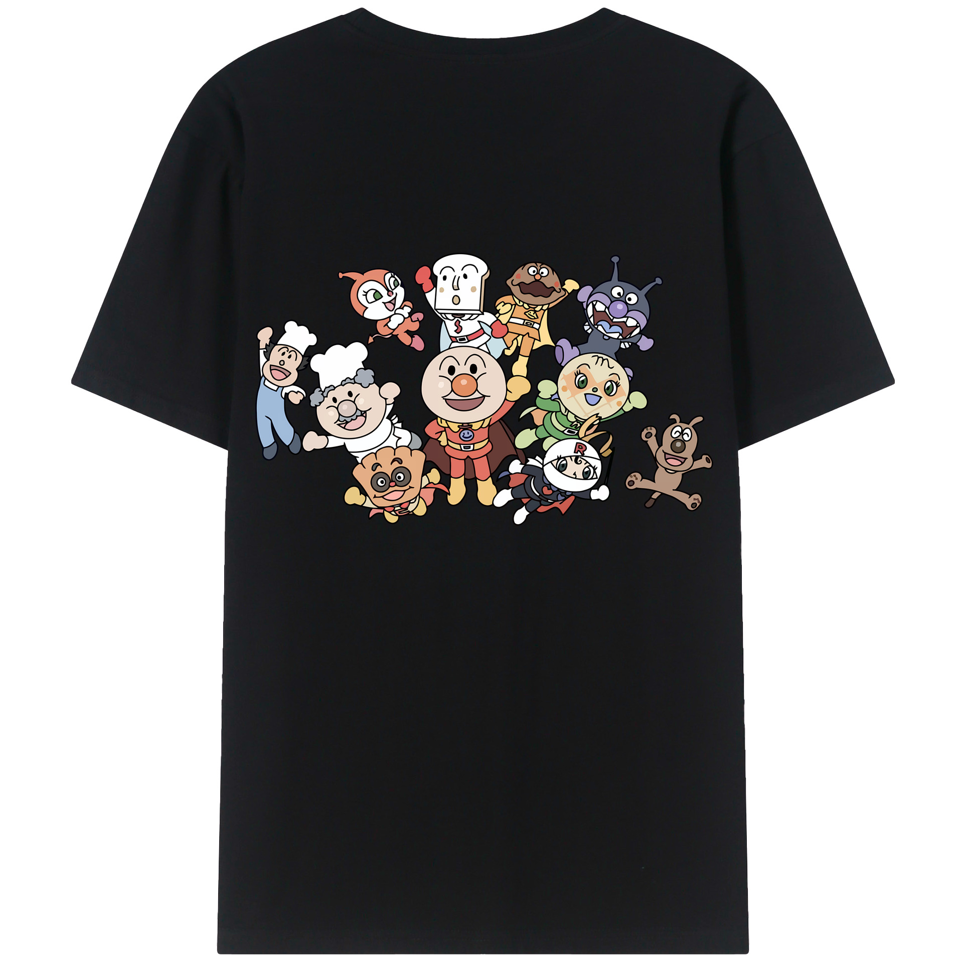 （画像用） アンパンマン Anpanman 綿100％ メンズ半袖Tシャツ（バックプリント） 通気性