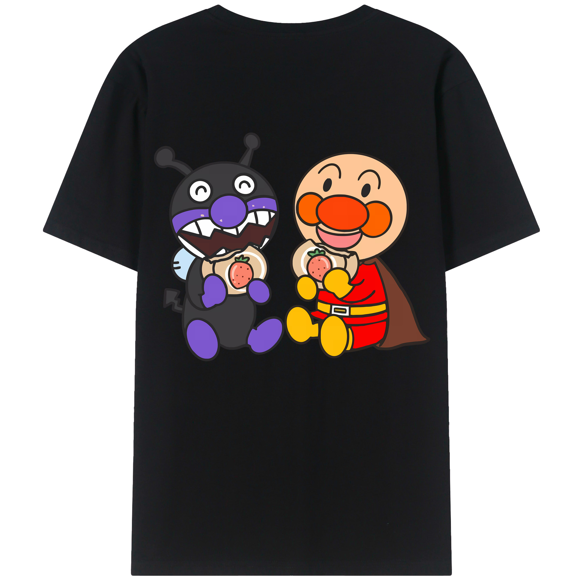 （画像用） アンパンマン Anpanman 綿100％ メンズ半袖Tシャツ（バックプリント） 通気性