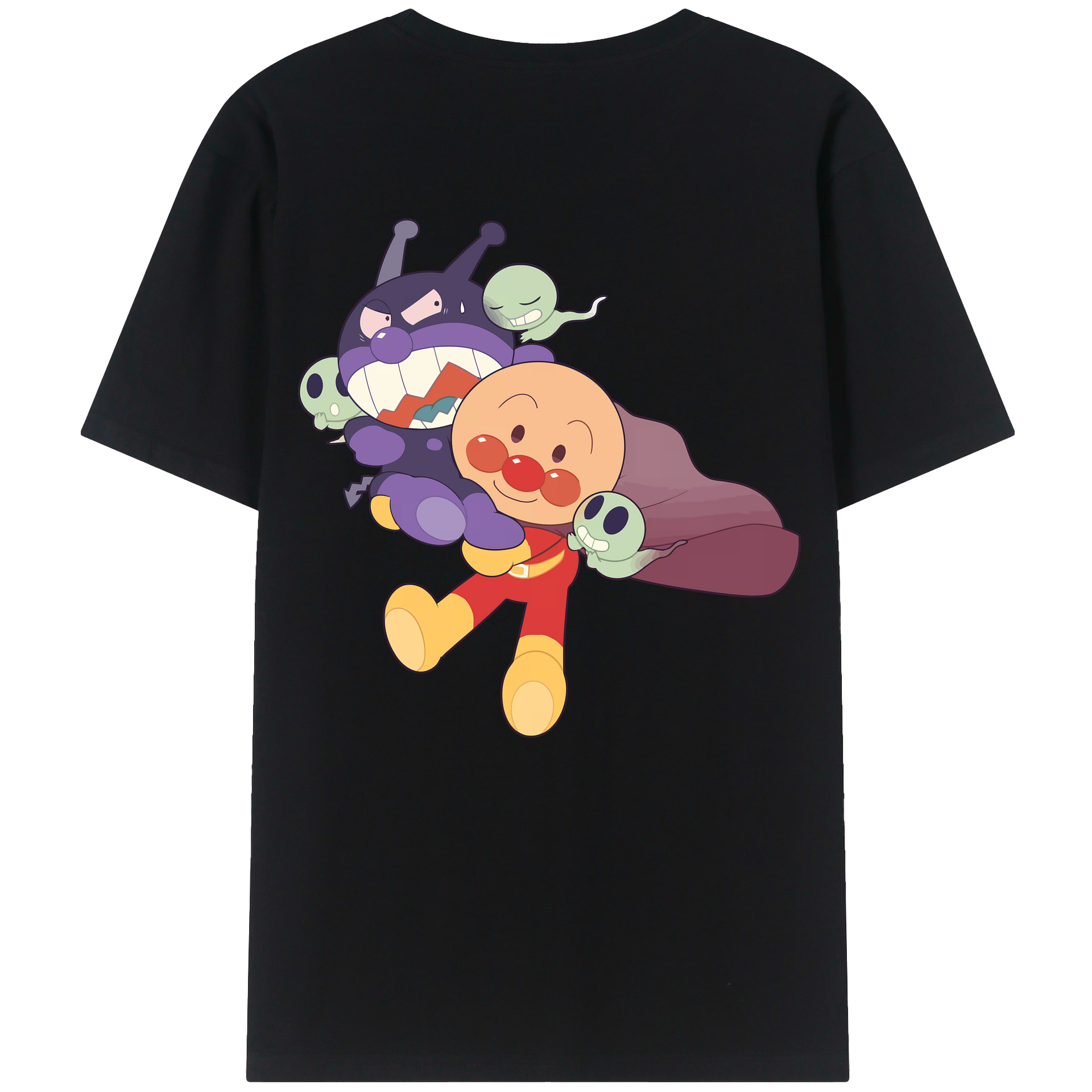 （画像用） アンパンマン Anpanman 綿100％ メンズ半袖Tシャツ（バックプリント） 通気性