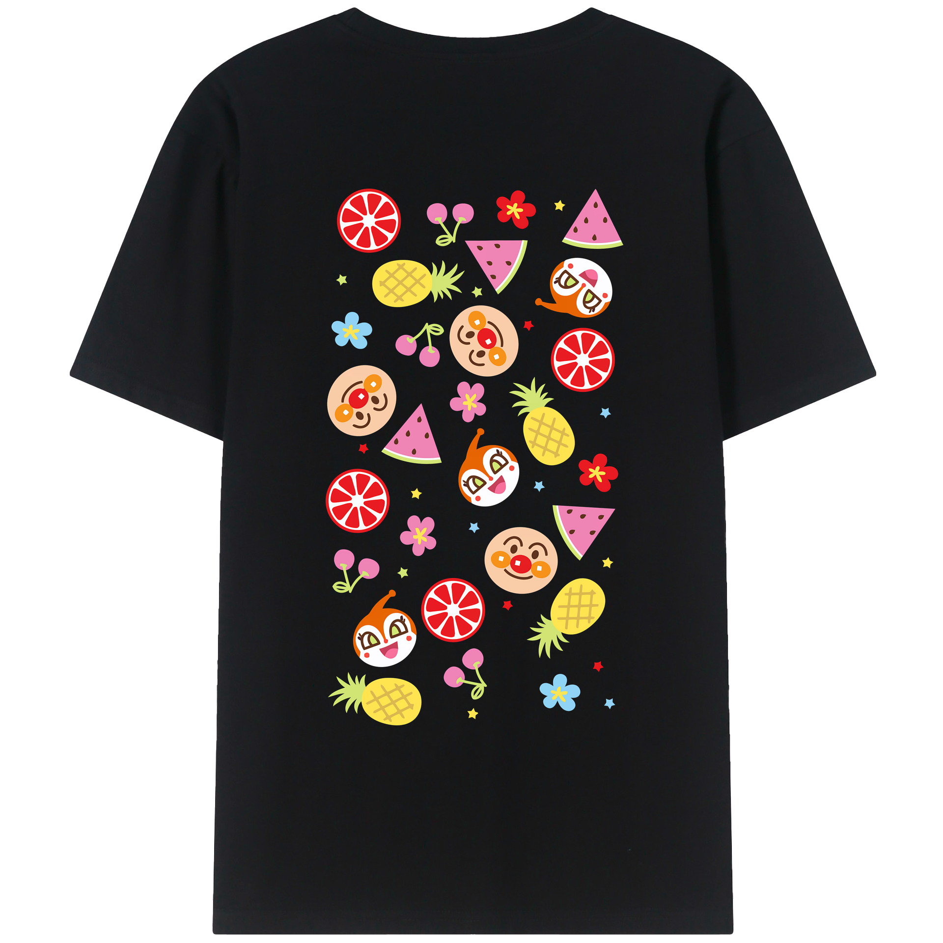 （画像用） アンパンマン Anpanman 綿100％ メンズ半袖Tシャツ（バックプリント） 通気性