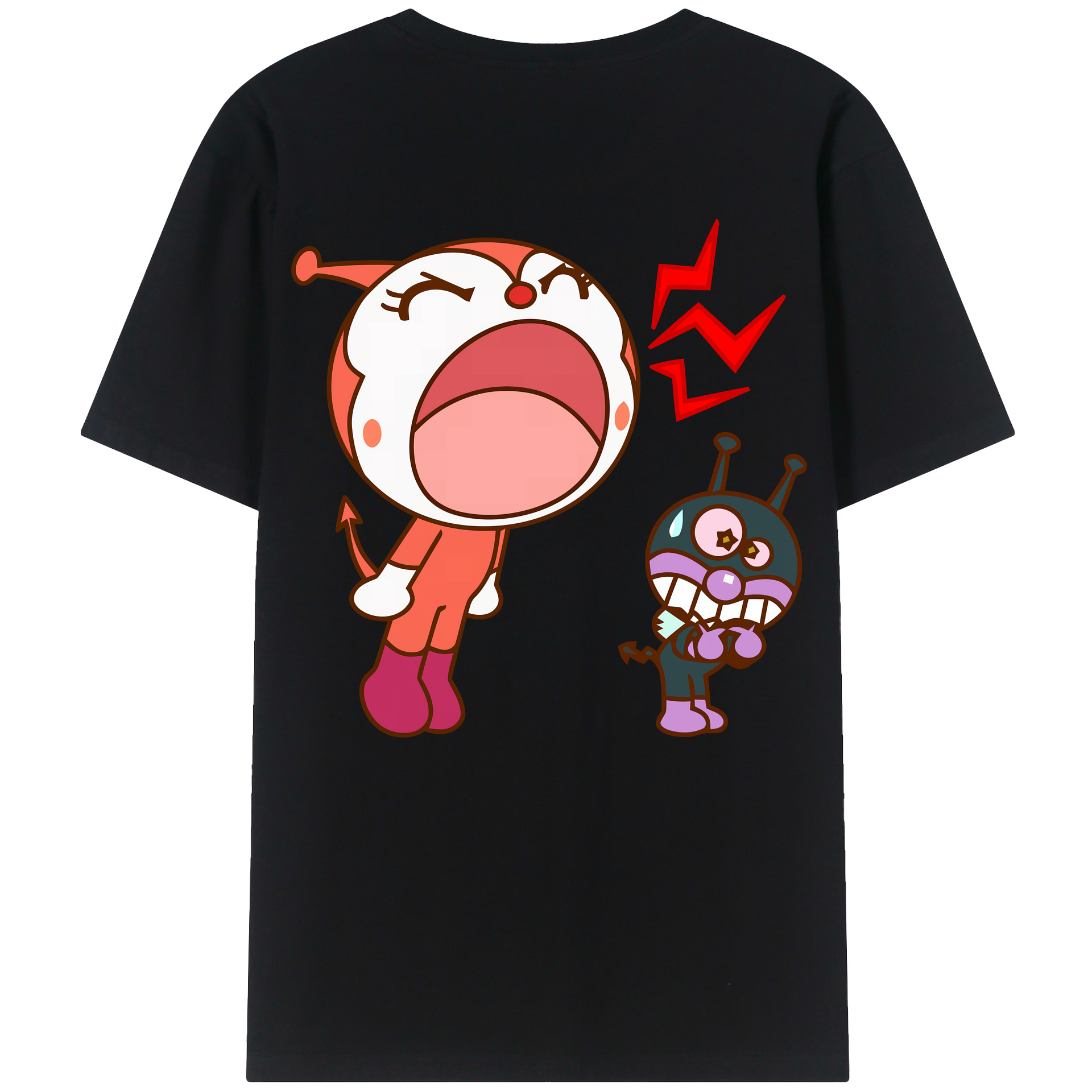 （画像用） アンパンマン Anpanman 綿100％ メンズ半袖Tシャツ（バックプリント） 通気性
