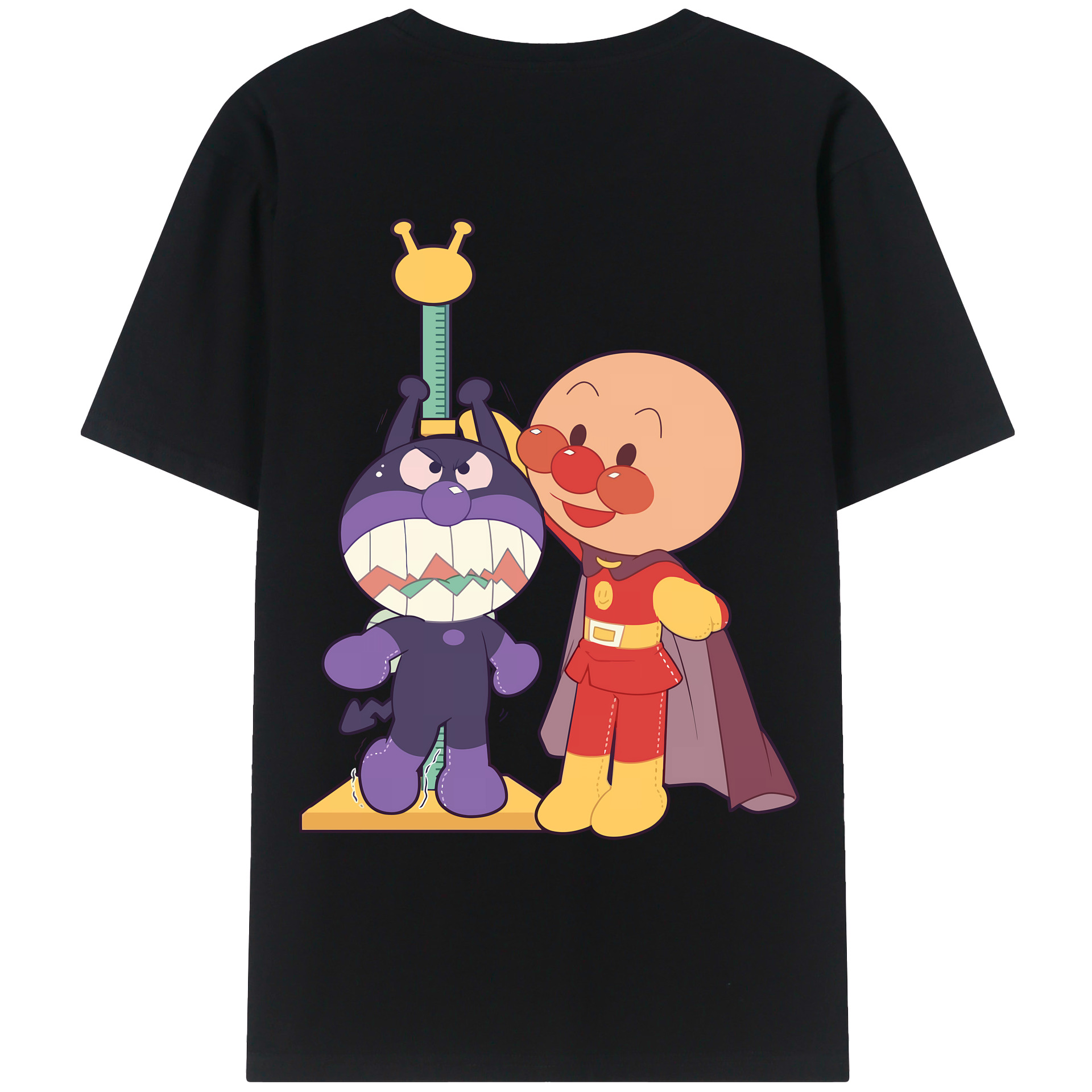 （画像用） アンパンマン Anpanman 綿100％ メンズ半袖Tシャツ（バックプリント） 通気性