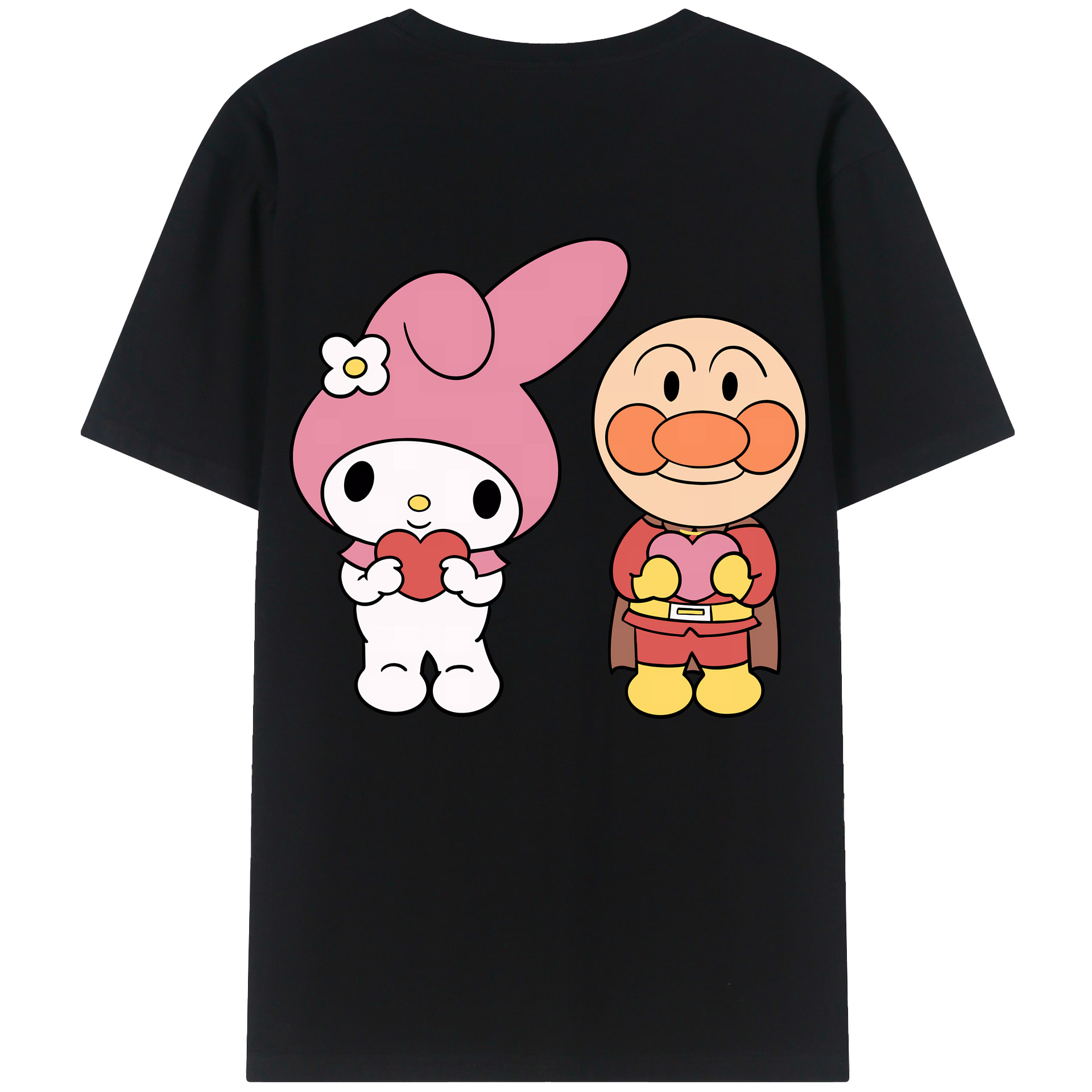 （画像用） アンパンマン Anpanman 綿100％ メンズ半袖Tシャツ（バックプリント） 通気性