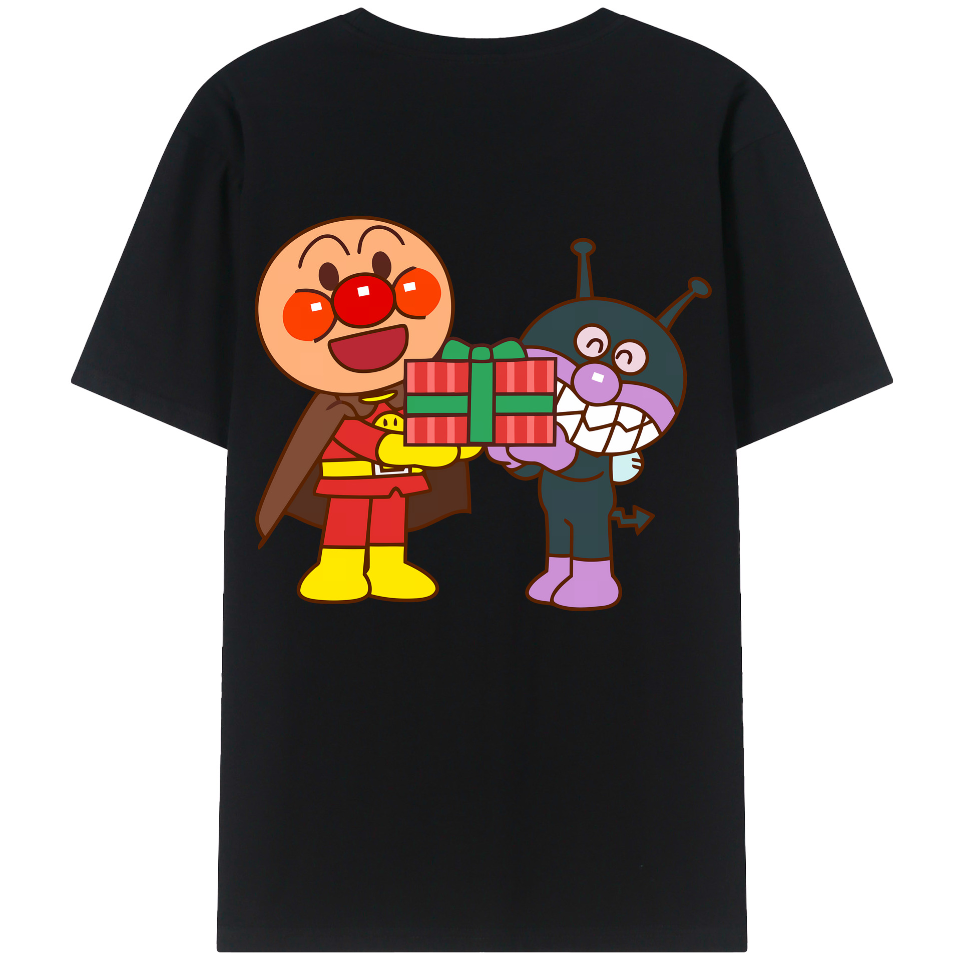 （画像用） アンパンマン Anpanman 綿100％ メンズ半袖Tシャツ（バックプリント） 通気性