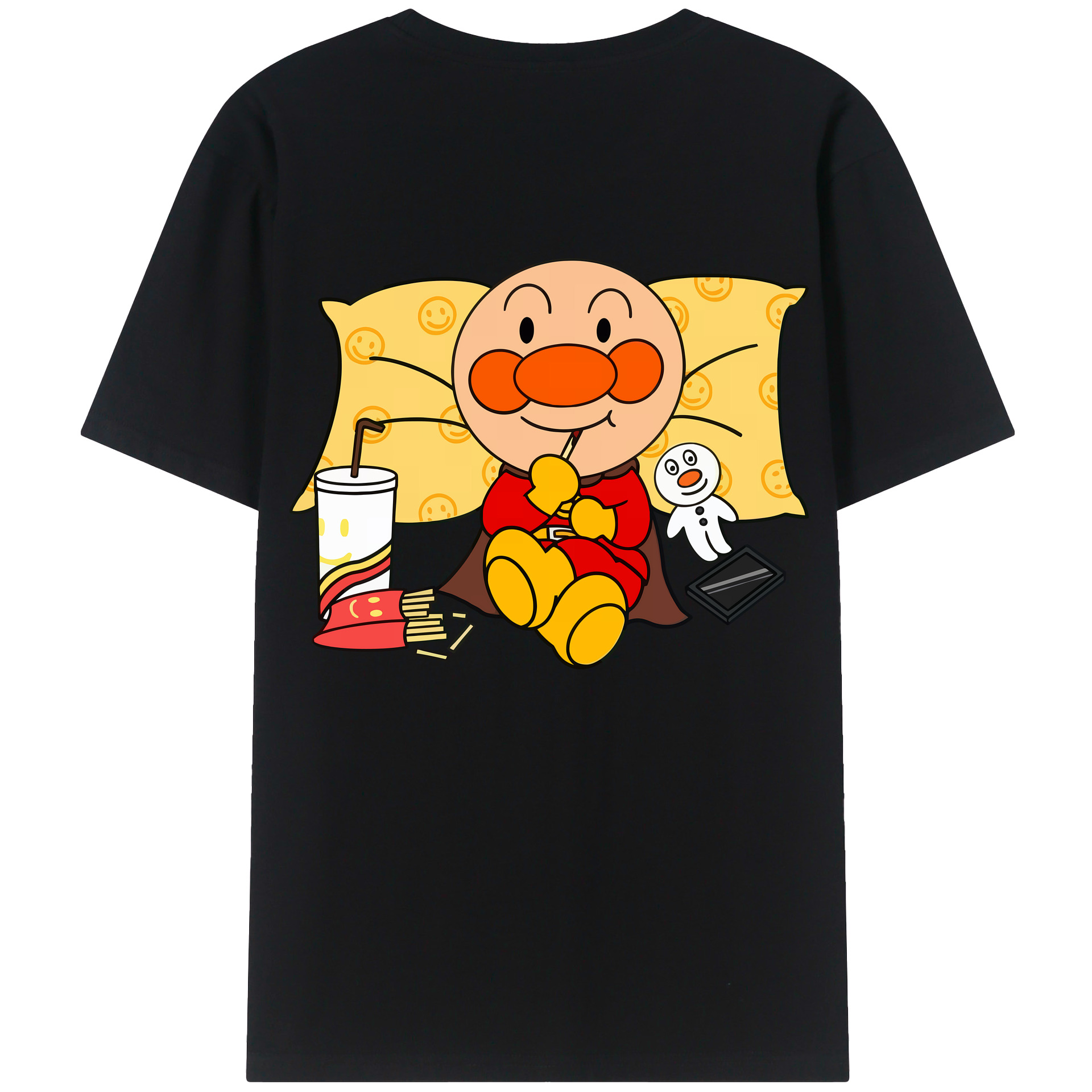 （画像用） アンパンマン Anpanman 綿100％ メンズ半袖Tシャツ（バックプリント） 通気性