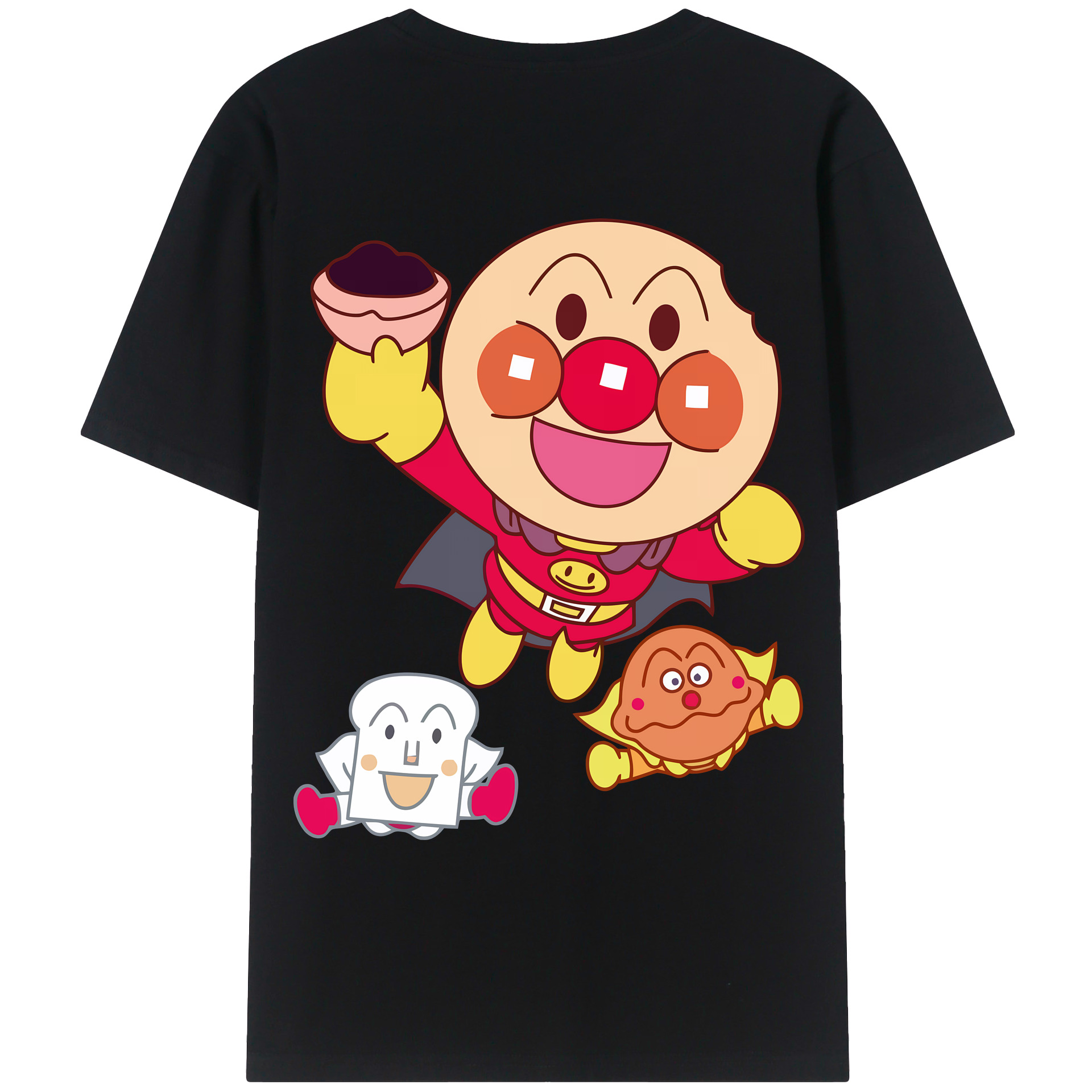 （画像用） アンパンマン Anpanman 綿100％ メンズ半袖Tシャツ（バックプリント） 通気性