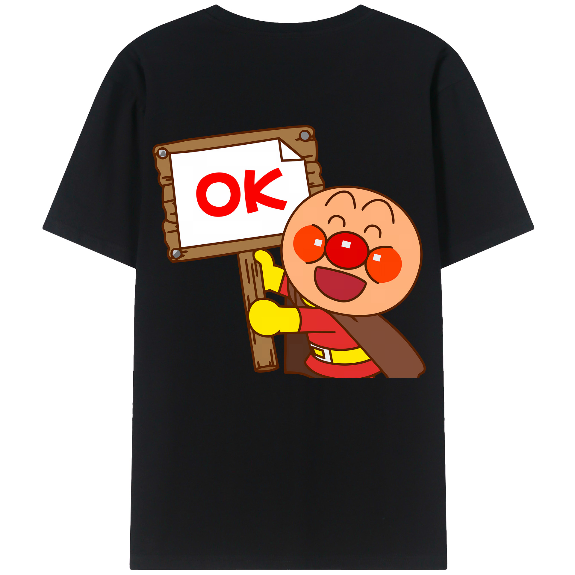 （画像用） アンパンマン Anpanman 綿100％ メンズ半袖Tシャツ（バックプリント） 通気性