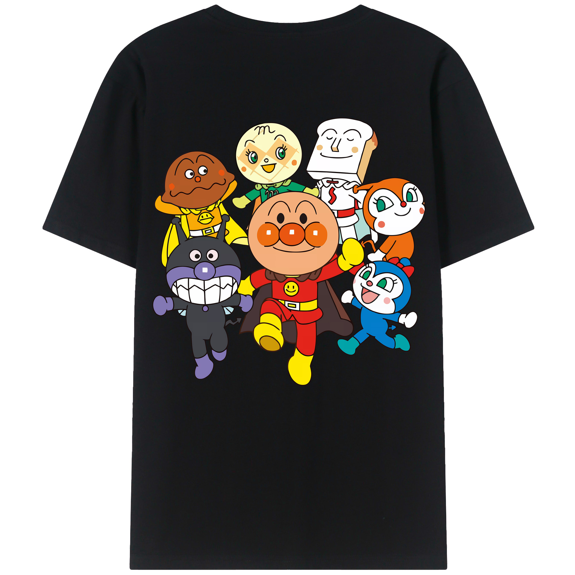 （画像用） アンパンマン Anpanman 綿100％ メンズ半袖Tシャツ（バックプリント） 通気性