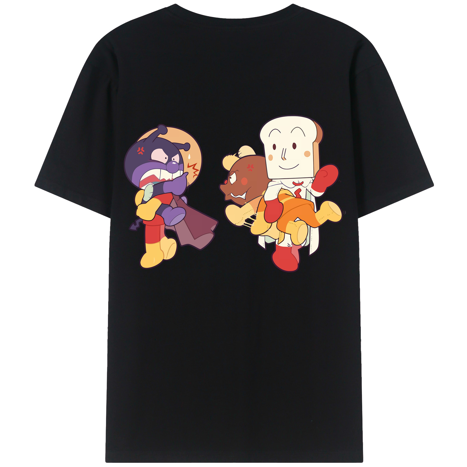 （画像用） アンパンマン Anpanman 綿100％ メンズ半袖Tシャツ（バックプリント） 通気性