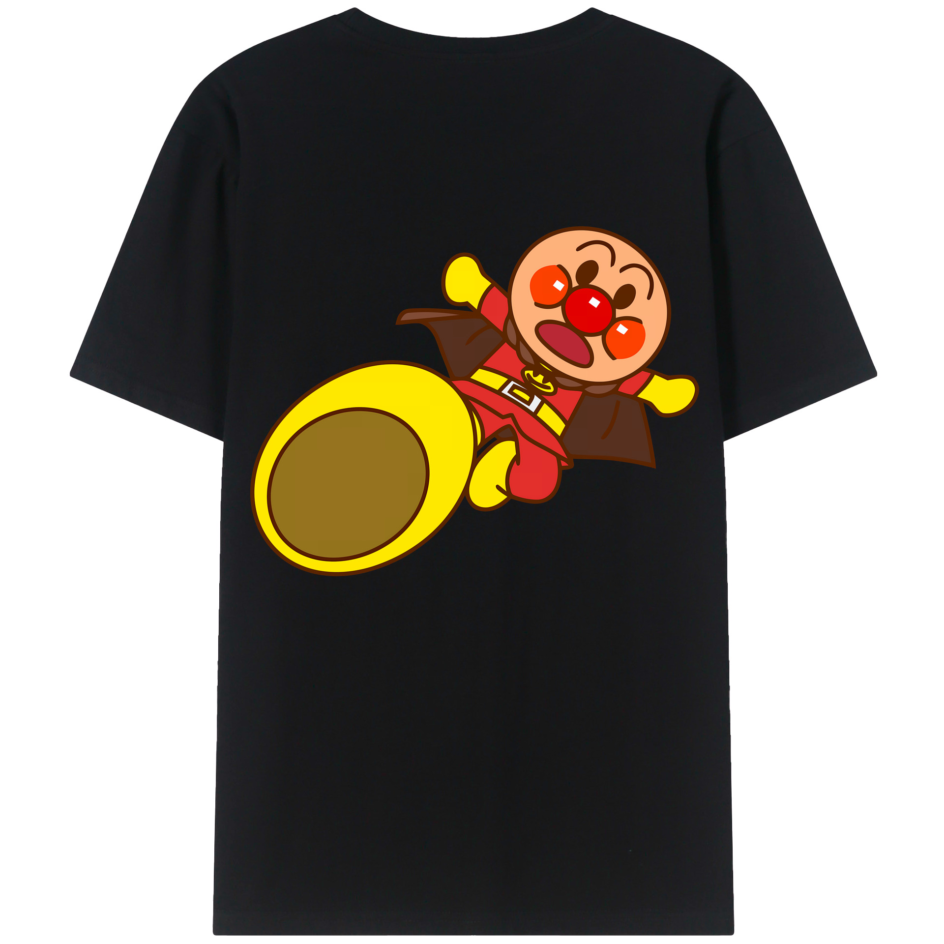 （画像用） アンパンマン Anpanman 綿100％ メンズ半袖Tシャツ（バックプリント） 通気性
