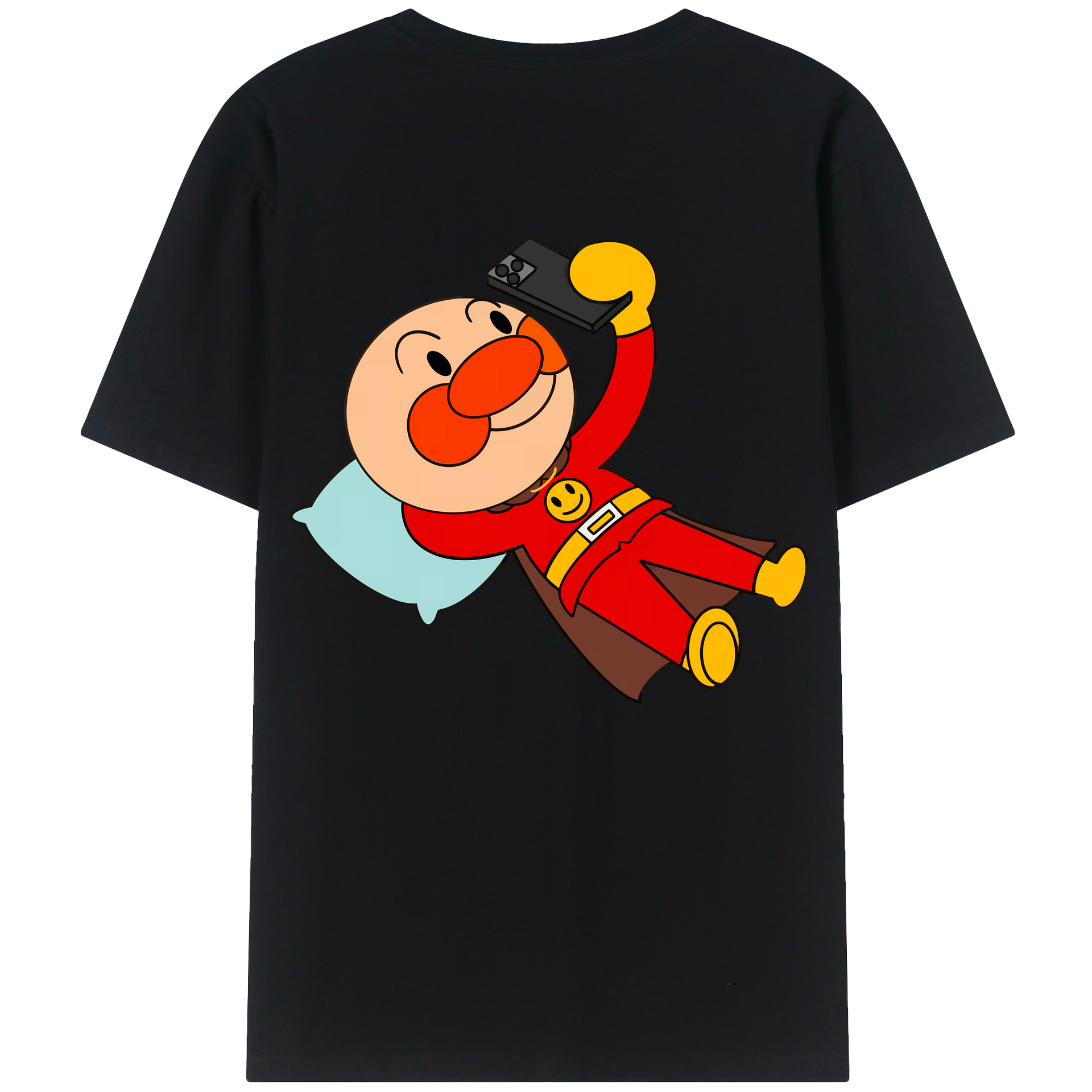（画像用） アンパンマン Anpanman 綿100％ メンズ半袖Tシャツ（バックプリント） 通気性