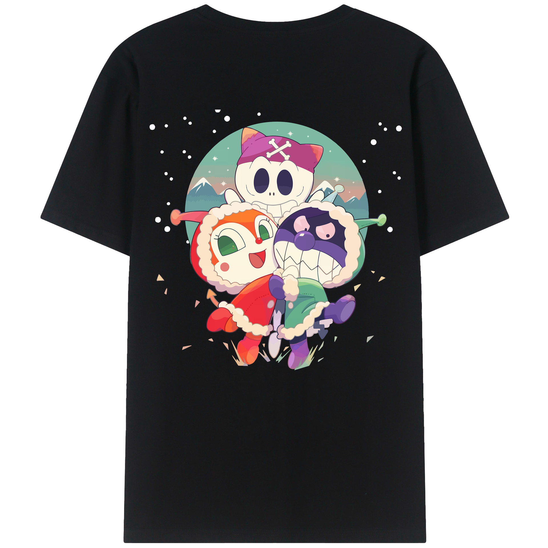 （画像用） アンパンマン Anpanman 綿100％ メンズ半袖Tシャツ（バックプリント） 通気性