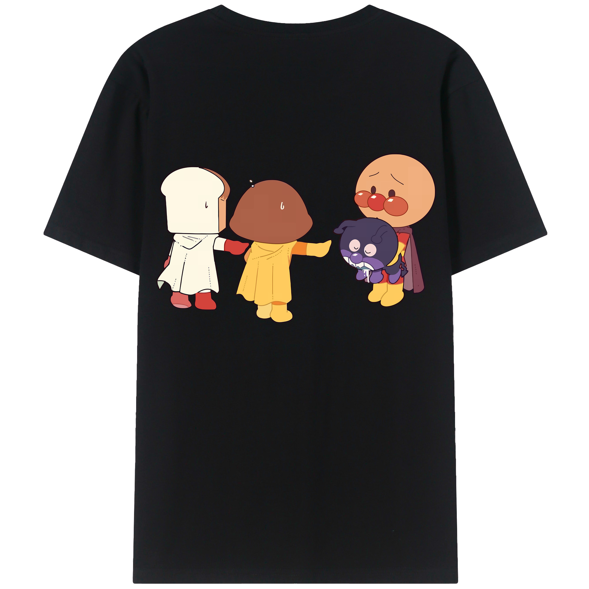（画像用） アンパンマン Anpanman 綿100％ メンズ半袖Tシャツ（バックプリント） 通気性