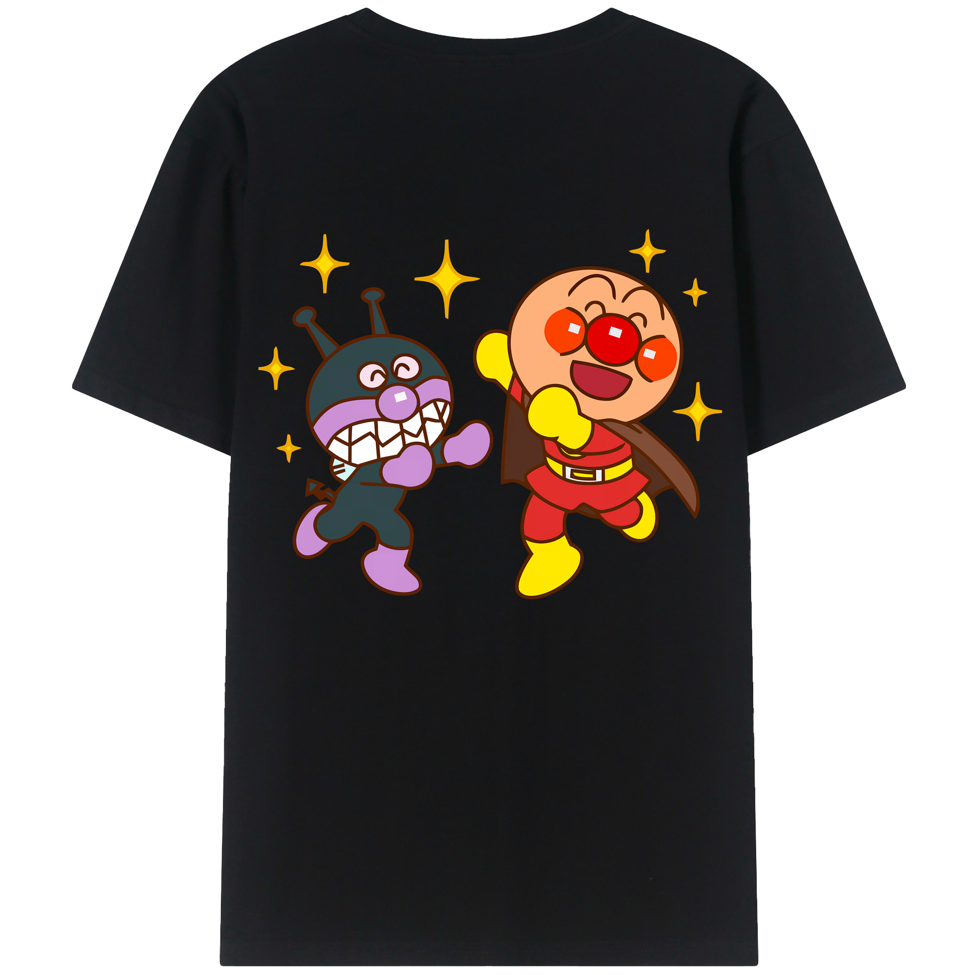 （画像用） アンパンマン Anpanman 綿100％ メンズ半袖Tシャツ（バックプリント） 通気性